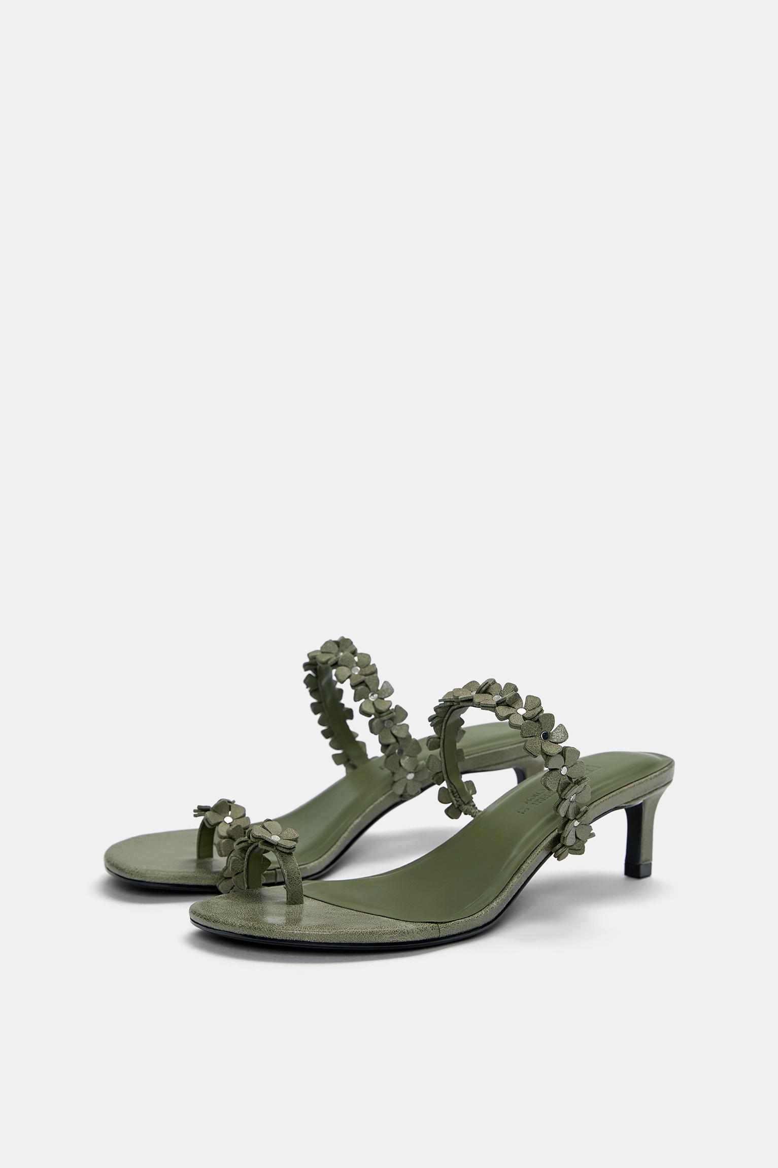 Floral heeled sandals Product Image