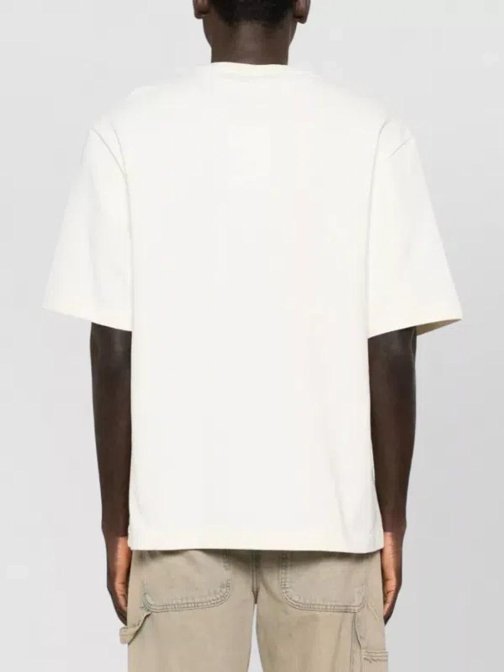 JACQUEMUS Graphic Print Crew Neck Short Sleeve T-shirt In White Product Image