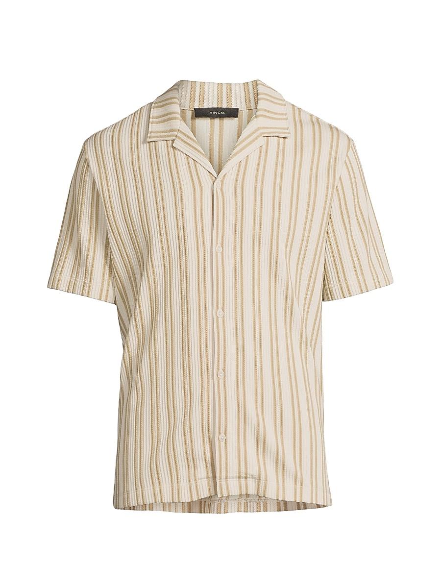 Mens Jacquard-Stripe Cotton-Blend Button-Front Shirt Vince Product Image
