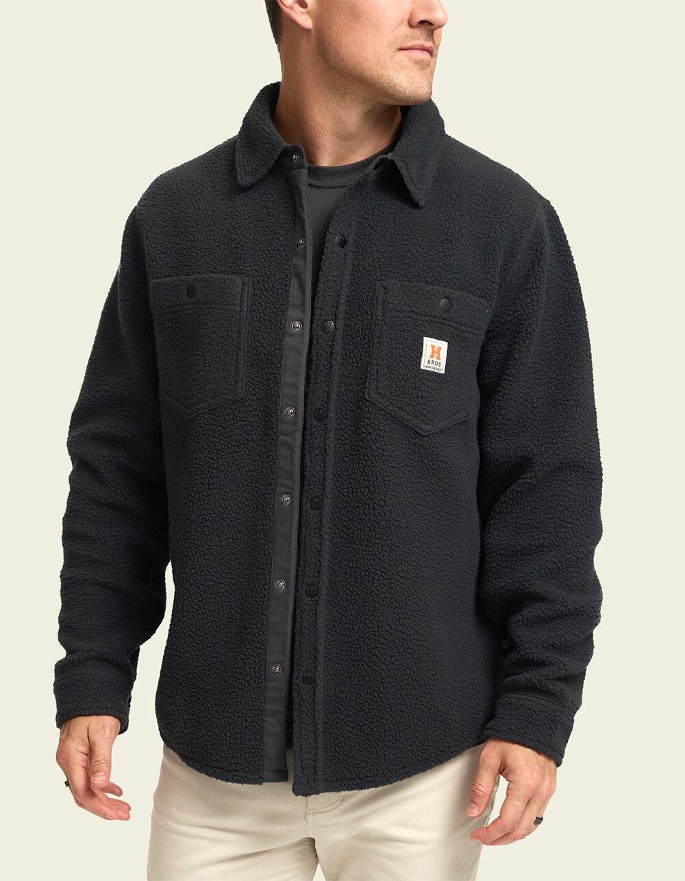 HOWLER BROTHERS Allegheny Mens Fleece Overshirt - ANTIQUE BLACK Product Image