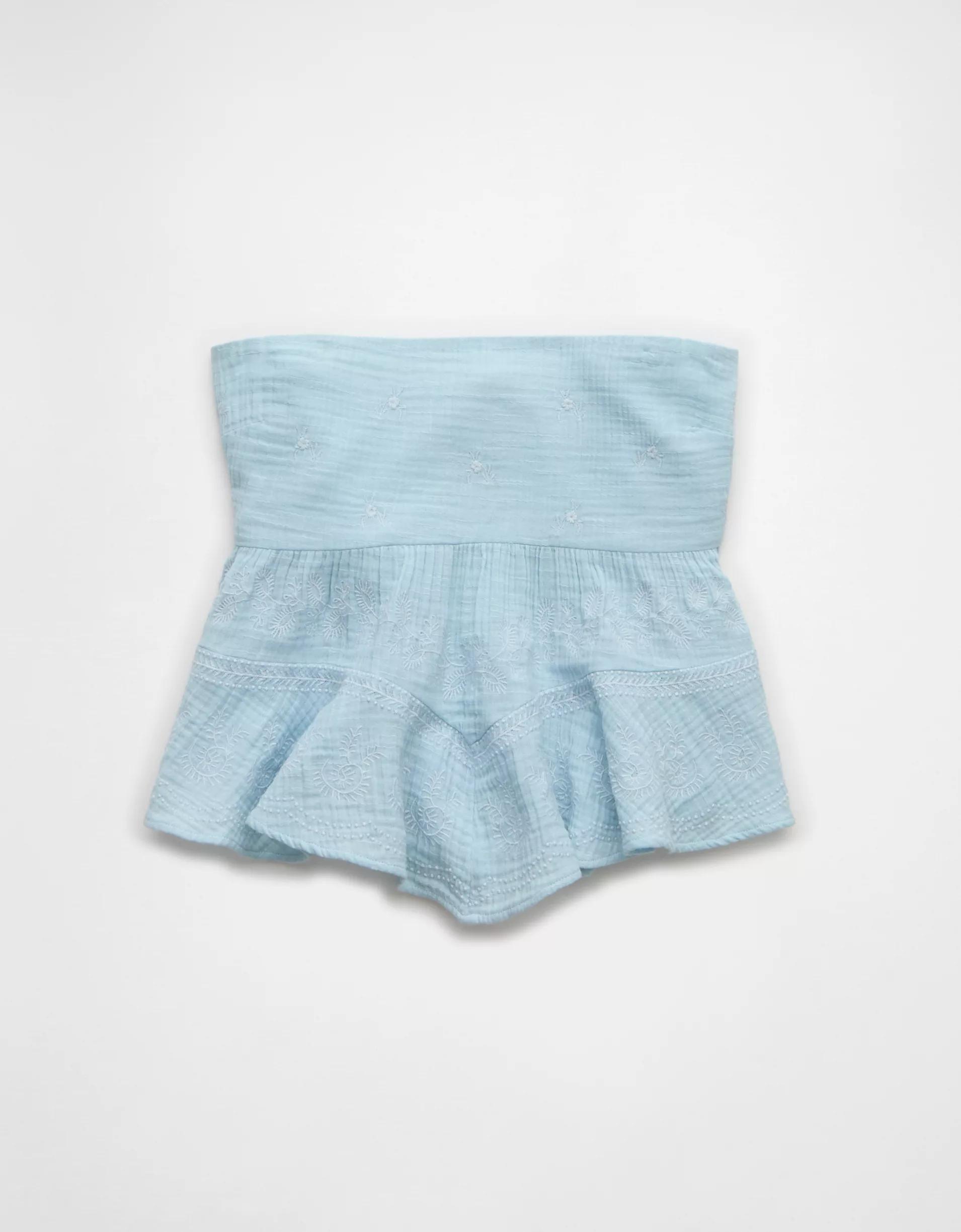 AE Embroidered Babydoll Tube Top Product Image