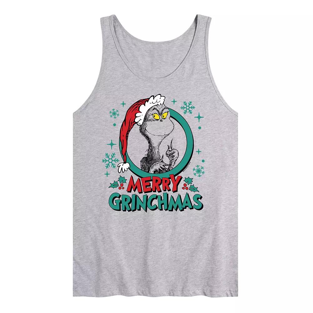 Men's Dr. Seuss The Grinch Merry Grinchmas Graphic Tank Top,  Product Image