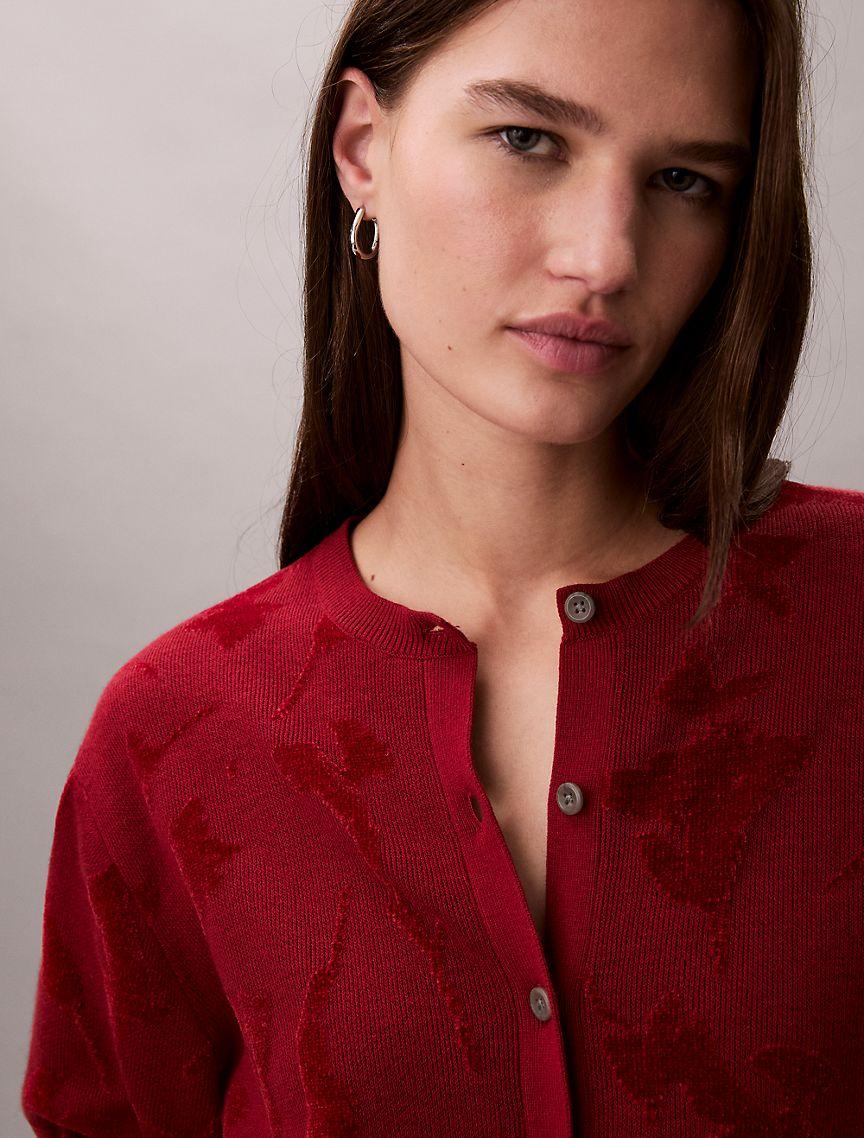 Textured Jacquard Cardigan Product Image