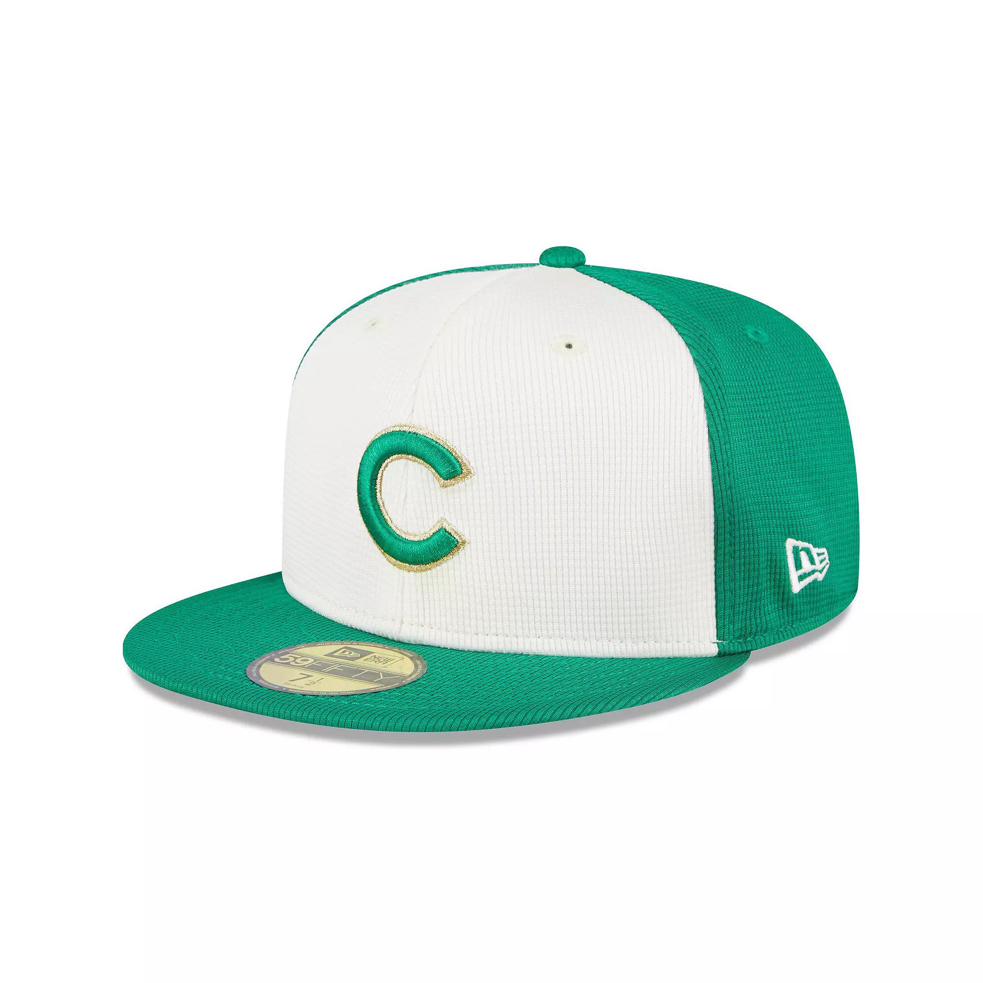 Men's New Era White/Green Chicago Cubs 2024 St. Patrick's Day 59FIFTY Fitted Hat, Size: 7 1/8 Product Image