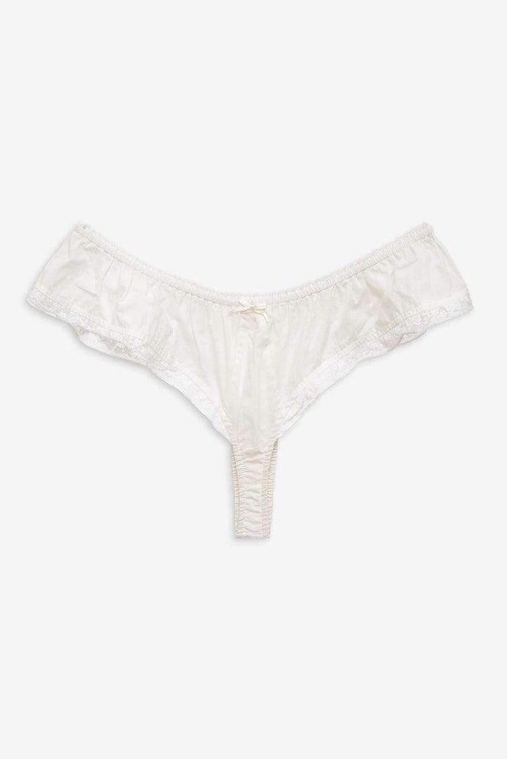 Venetia Thong Panty — White Product Image
