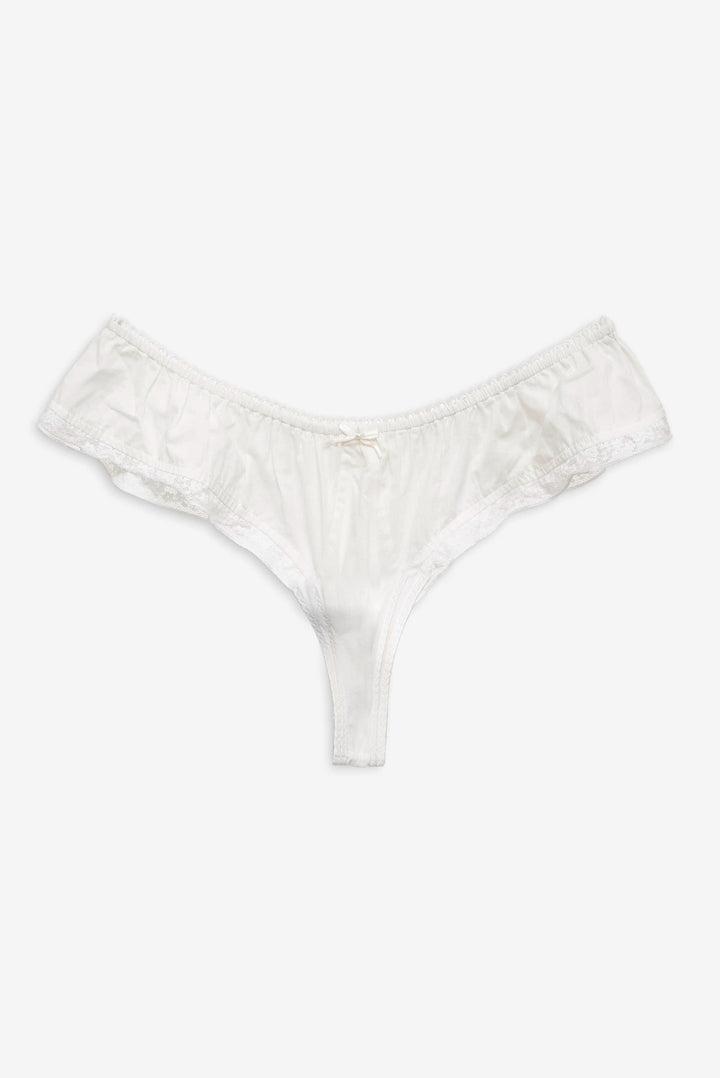 Venetia Thong Panty — White Product Image