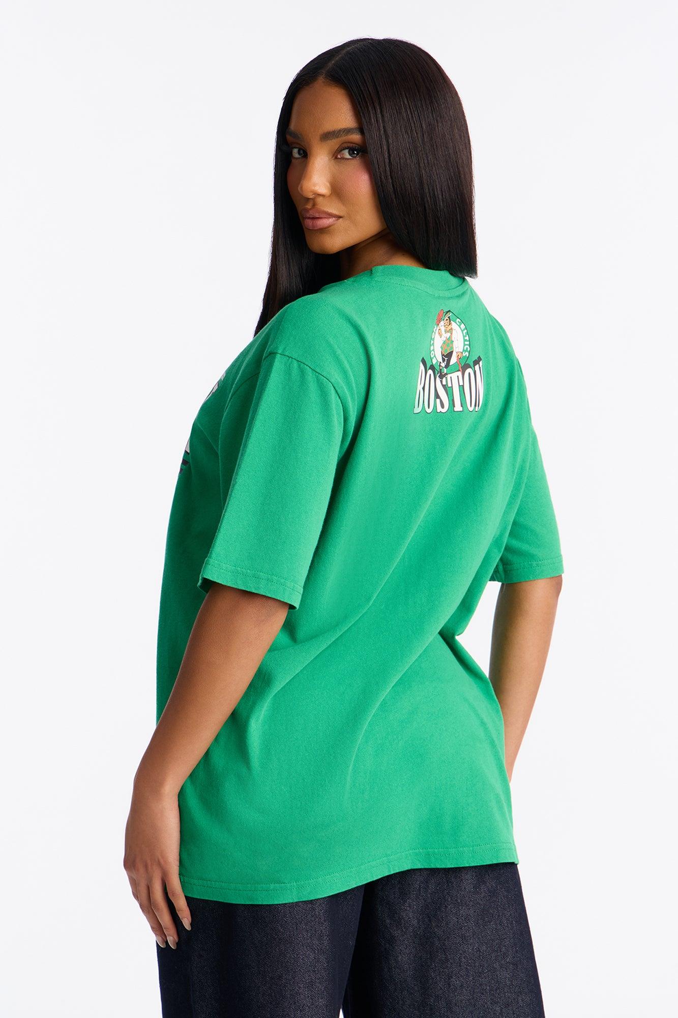 NBA Boston Celtics Washed Oversized Tee - Kelly Green Female Product Image