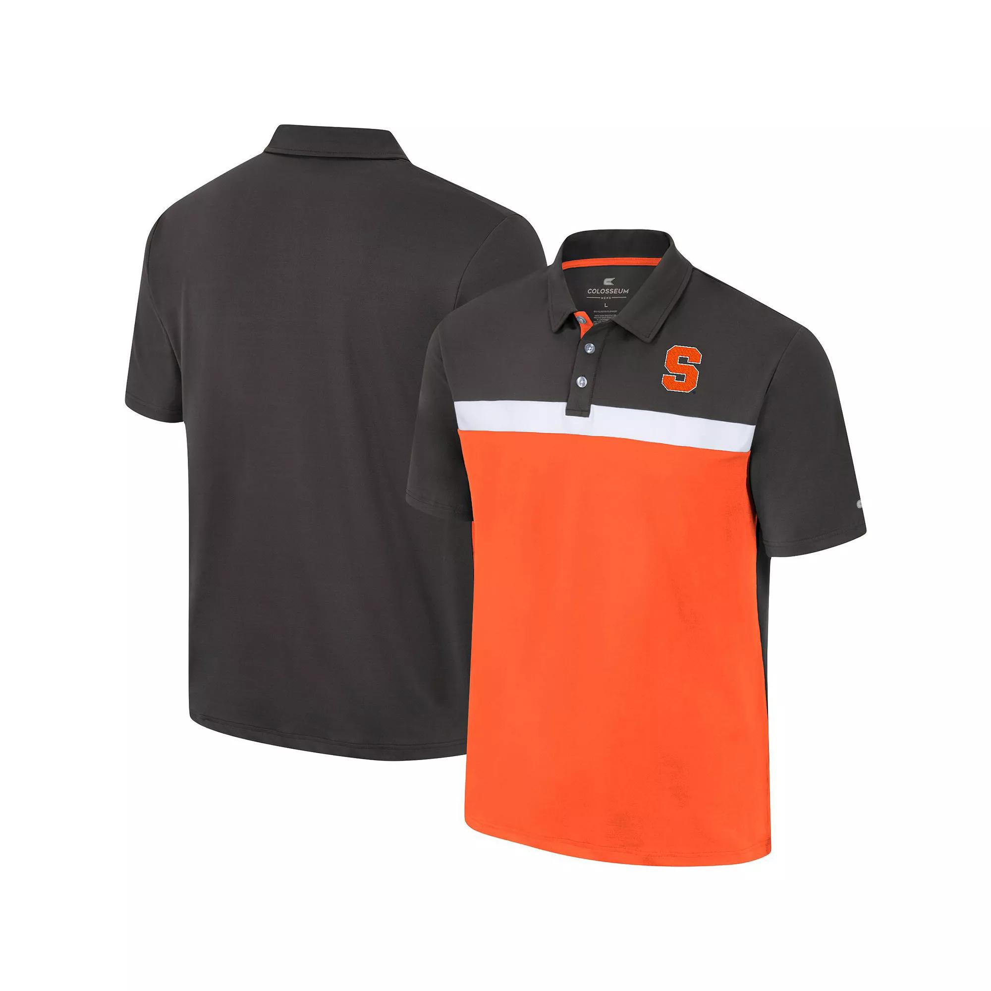 Men's Colosseum Charcoal Syracuse Orange Two Yutes Polo,  Product Image