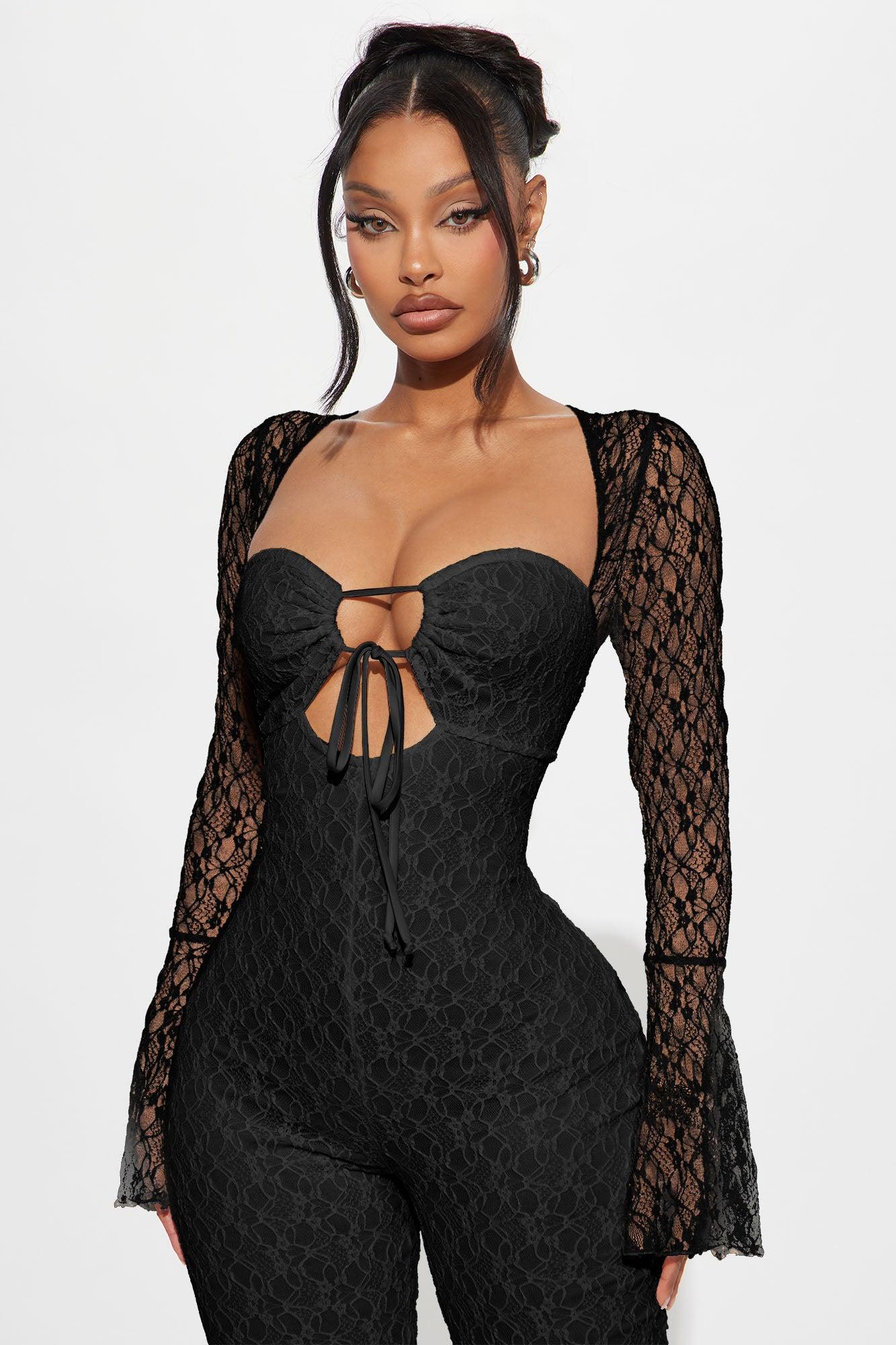 Saffron Lace Jumpsuit - Black Product Image