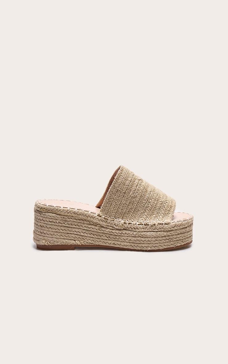 Natural Espadrille Mule Flatform Sandal Product Image