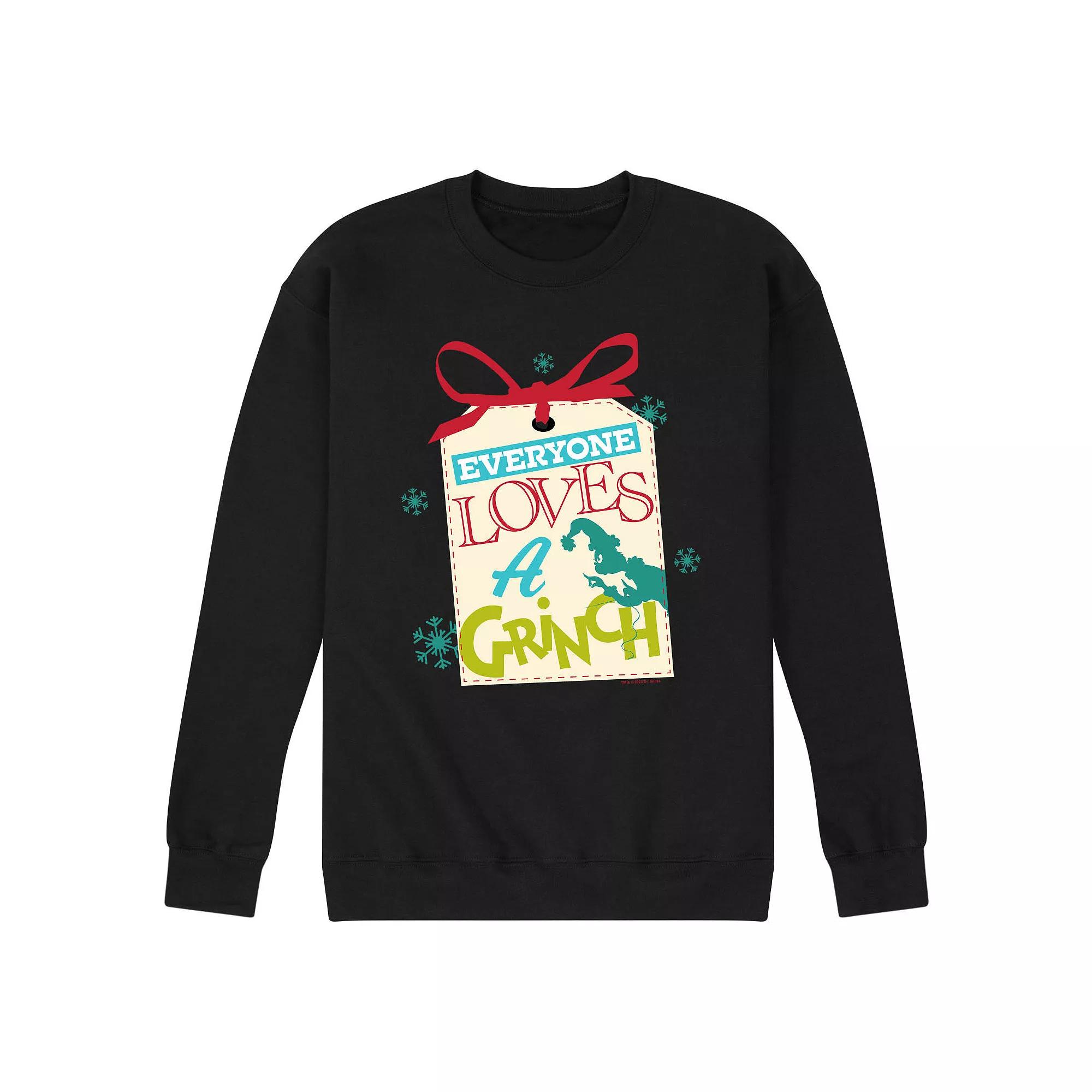 Men's Dr. Seuss The Grinch Everyone Loves A Grinch Fleece Sweatshirt,  Product Image