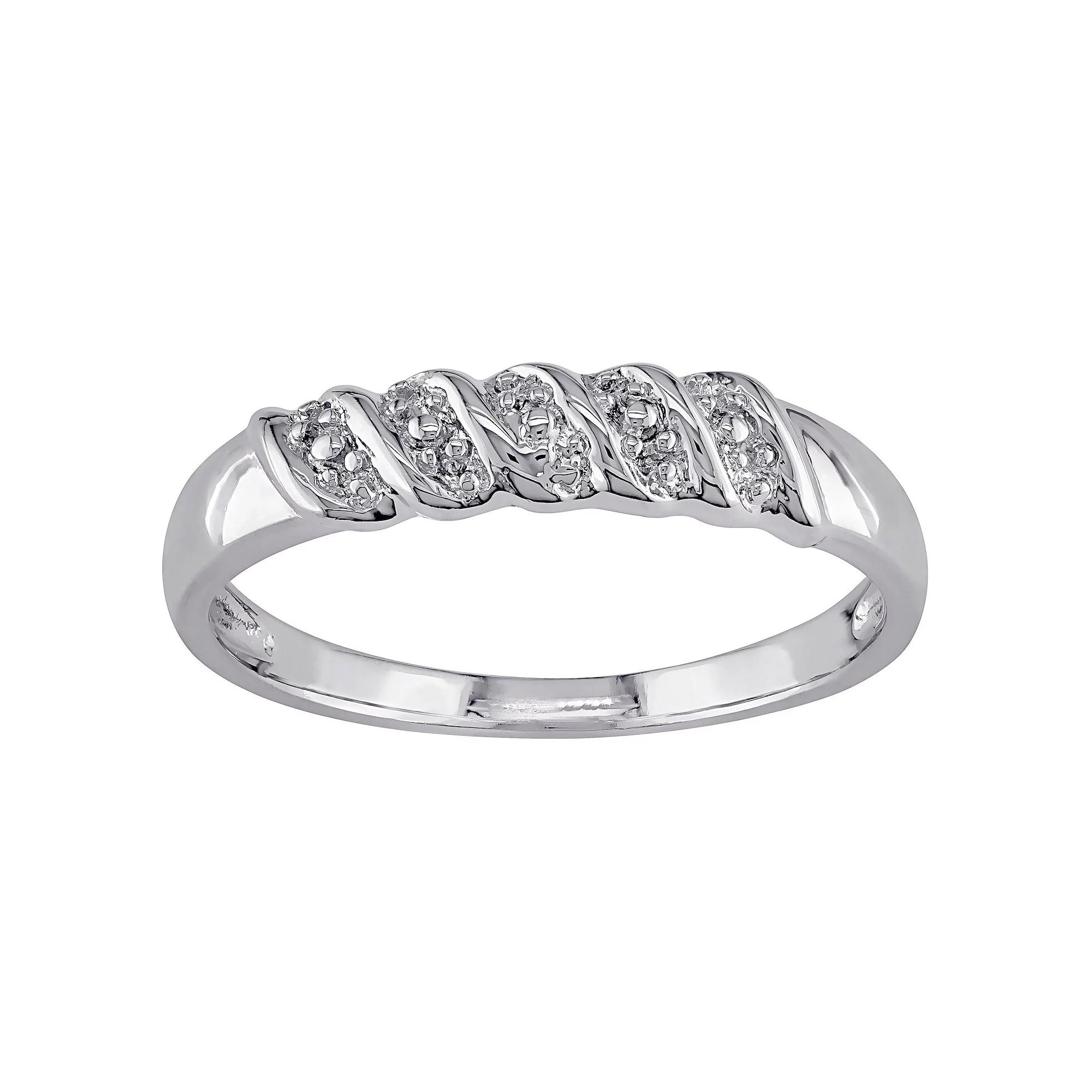 Stella Grace Sterling Silver Braided Design Wedding Band, Women's, Size: 7.50 Product Image