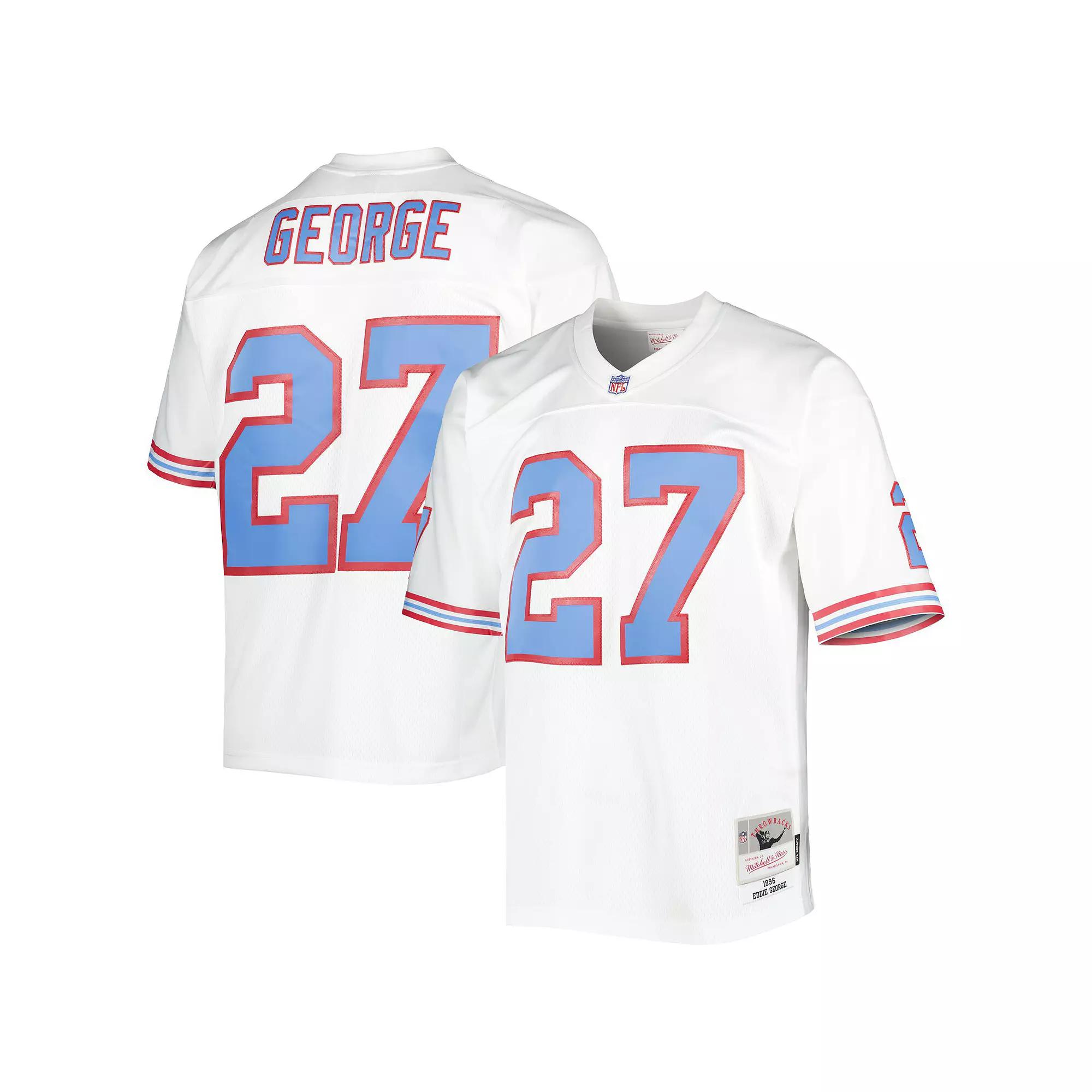 Men's Mitchell & Ness Eddie George White Houston Oilers Legacy Replica Jersey,  Product Image