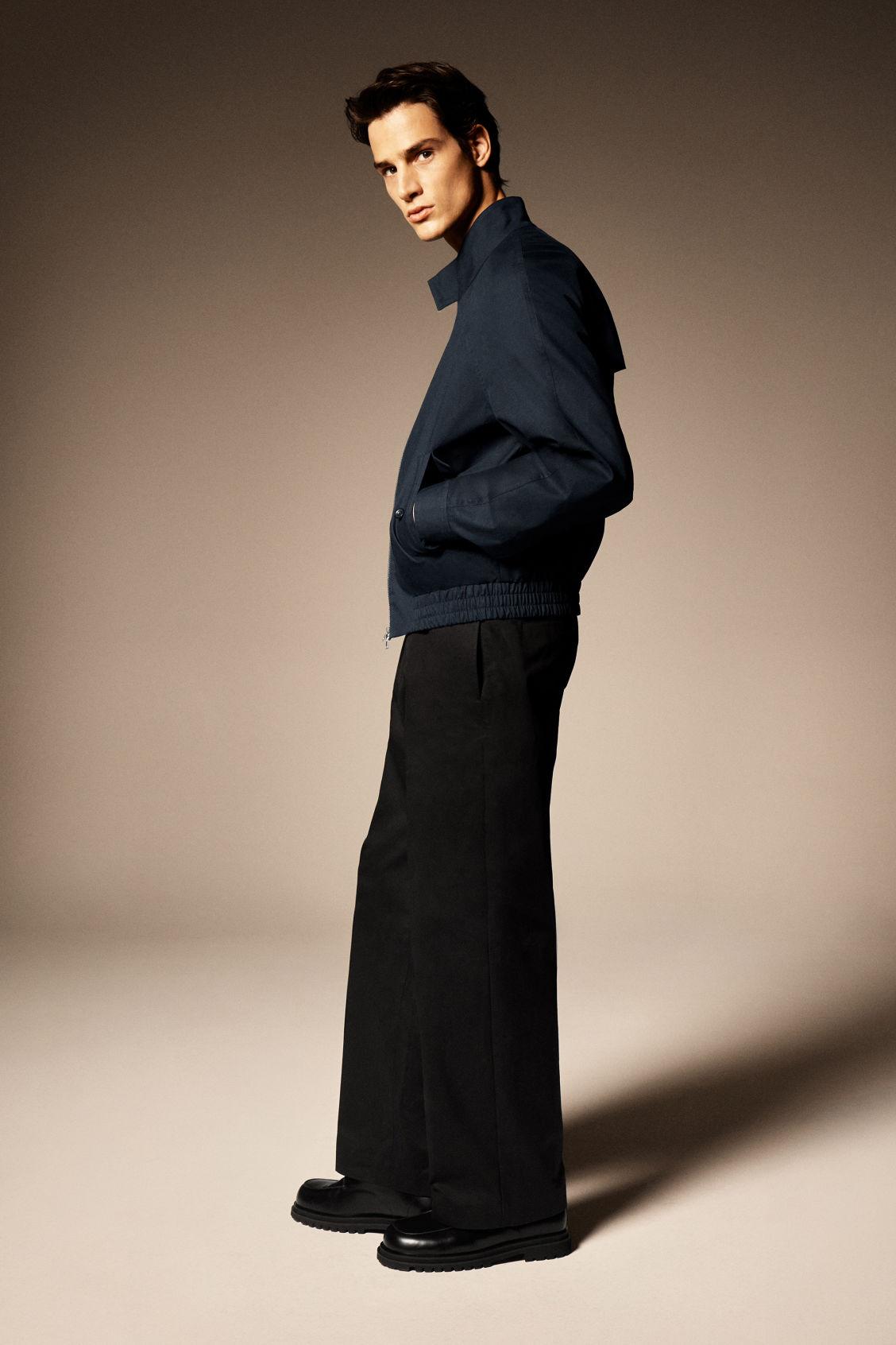 RELAXED COTTON STRAIGHT-LEG PANTS Product Image