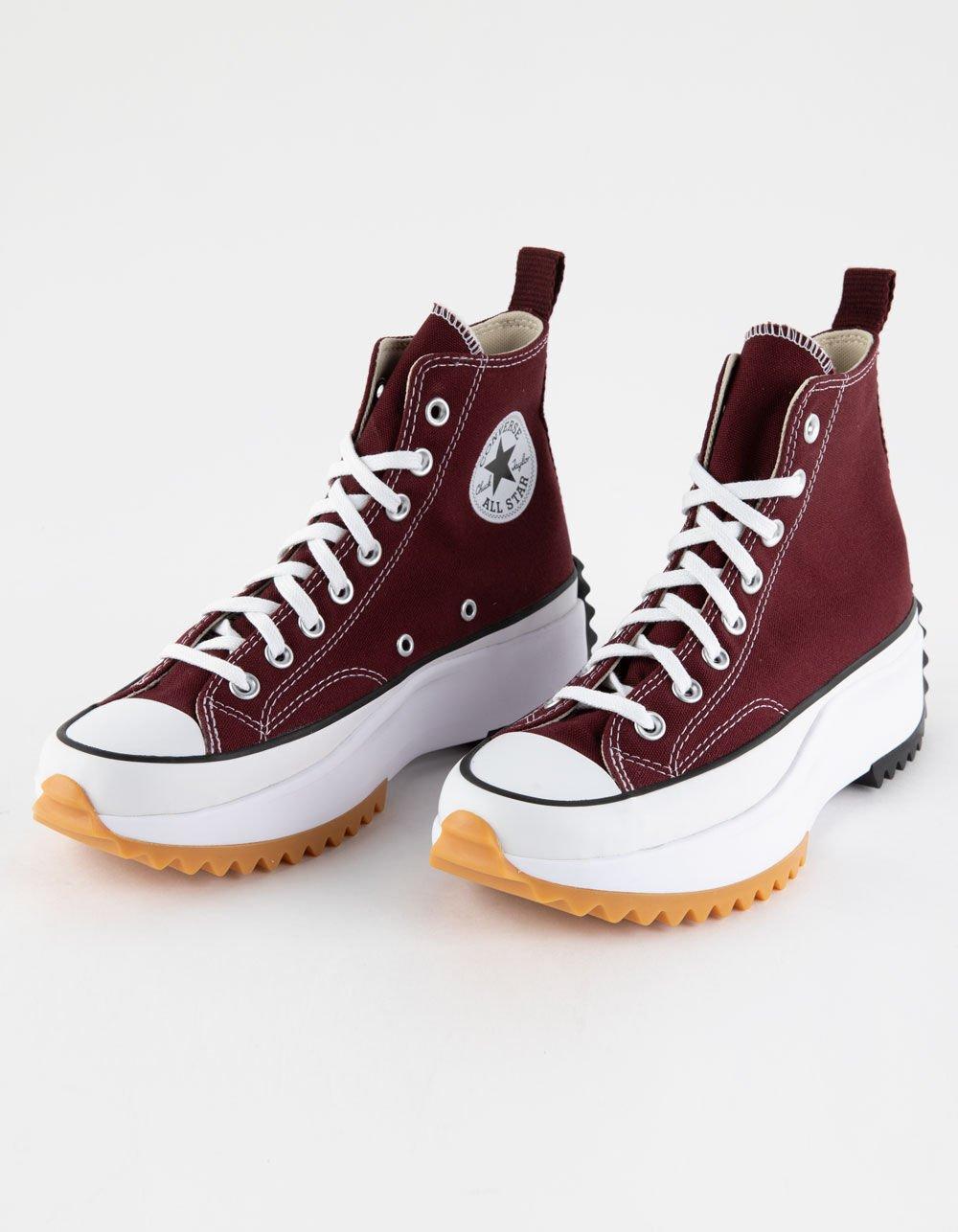 CONVERSE Run Star Hike Platform Womens High Top Shoes - CHERRY Product Image
