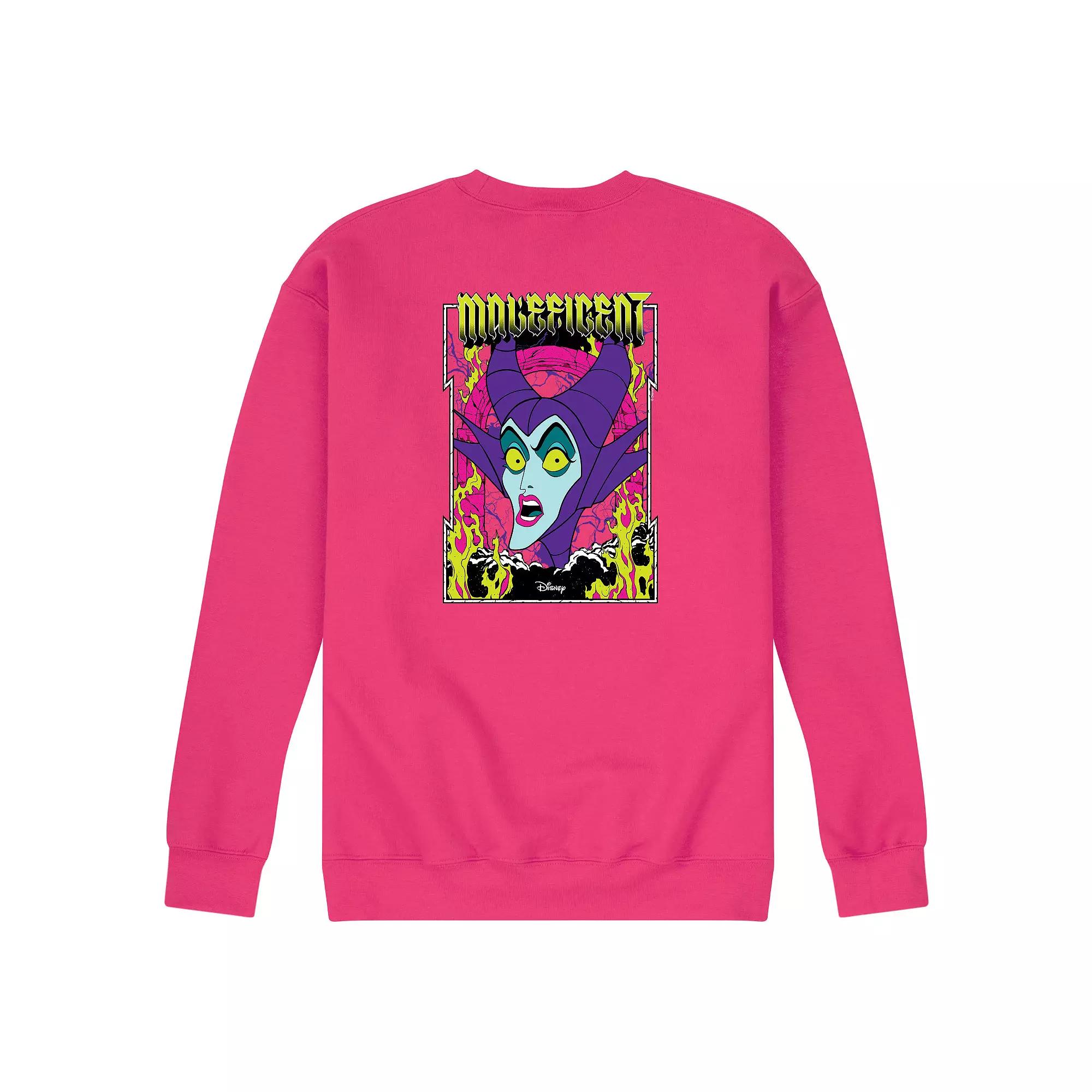 Disney Villains Sleeping Beauty Maleficent Men's Neon Poster Fleece Sweatshirt,  Product Image