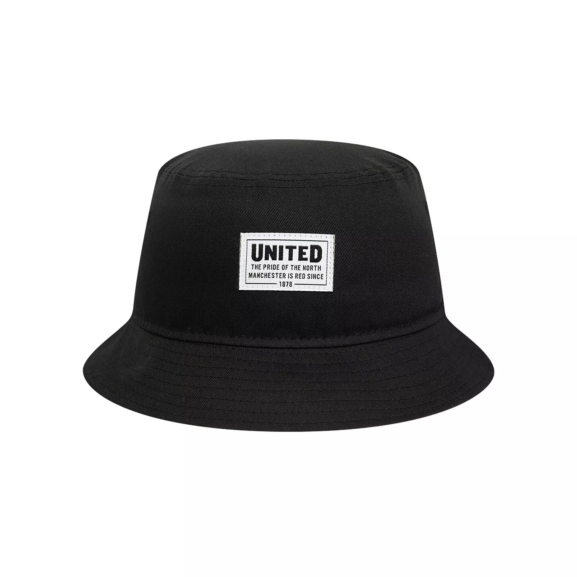 Men's New Era Black Manchester United Stitch Patch Bucket Hat, Size: Large, Man Black Product Image
