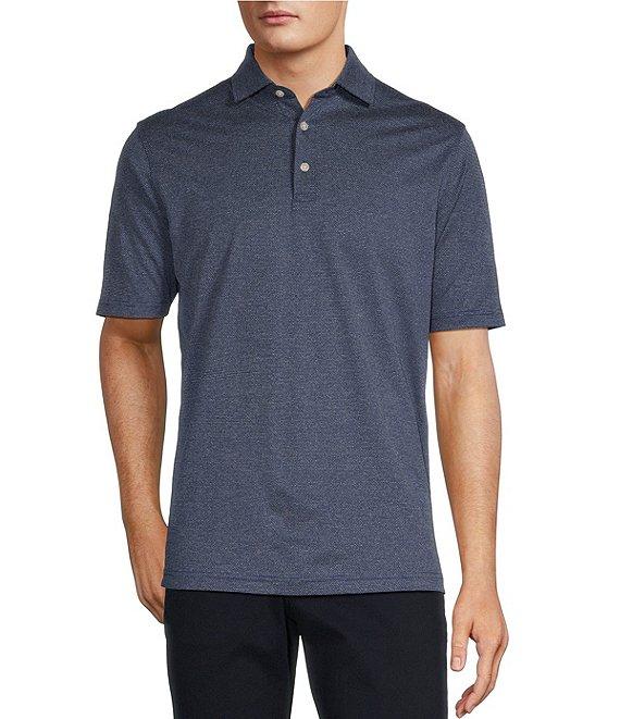 Hart Schaffner Marx Short Sleeve Luxury Performance Texture Polo Shirt Product Image