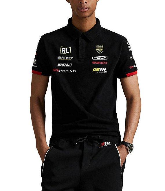 Polo Ralph Lauren RL Racing Custom Slim Fit Stretch Mesh Short-Sleeve Polo Shirt Product Image