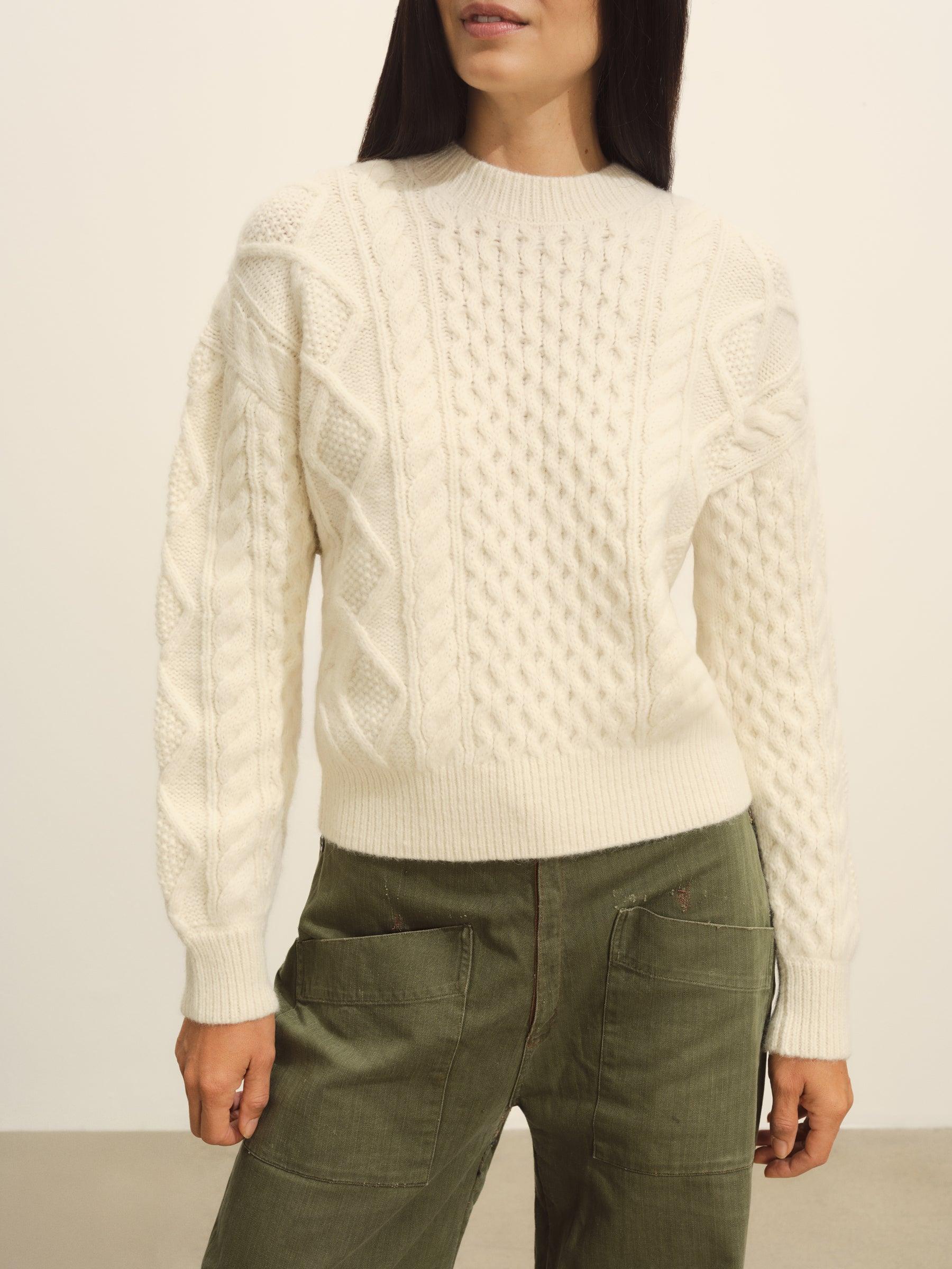 Natural Highland Alpaca Cable Crew Product Image