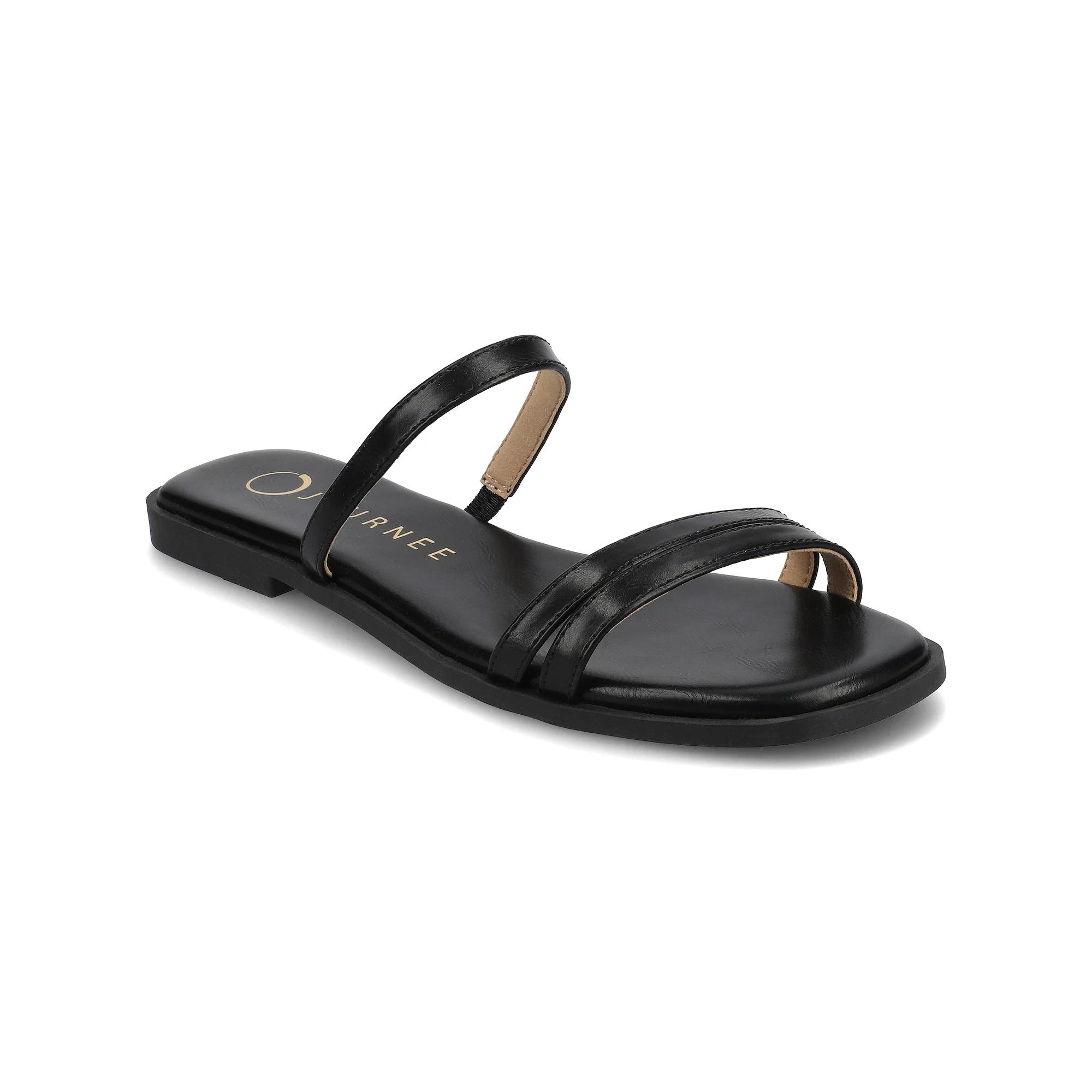 Journee Women's Multi Strap Slide On Flat Sandals,  Product Image