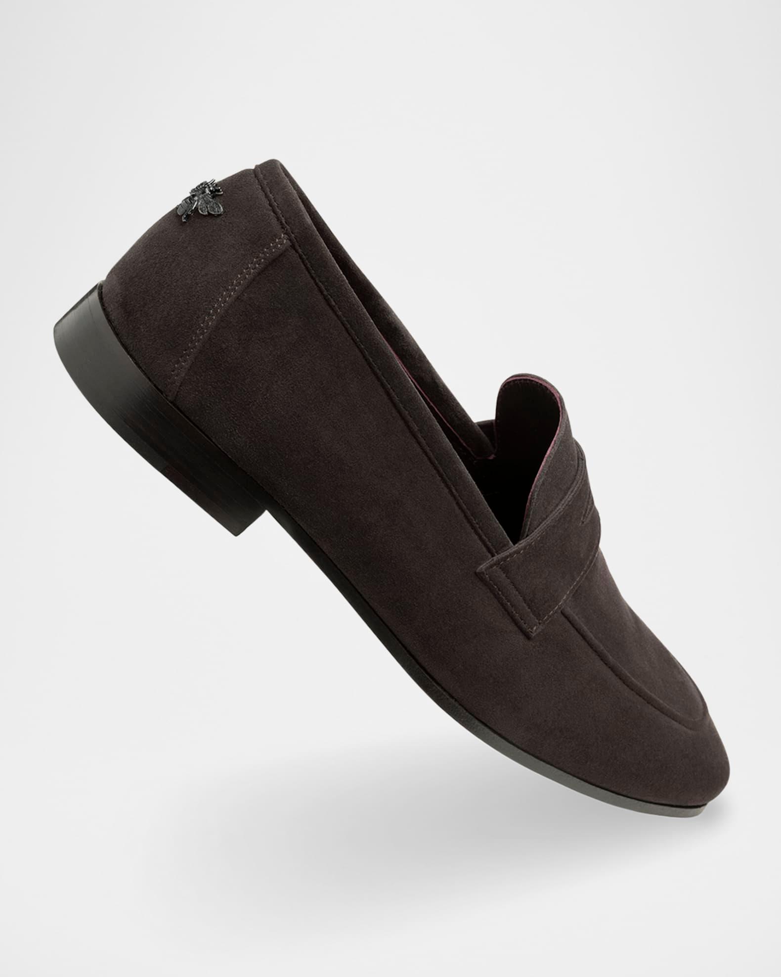 Ebano Suede Penny Loafers Product Image
