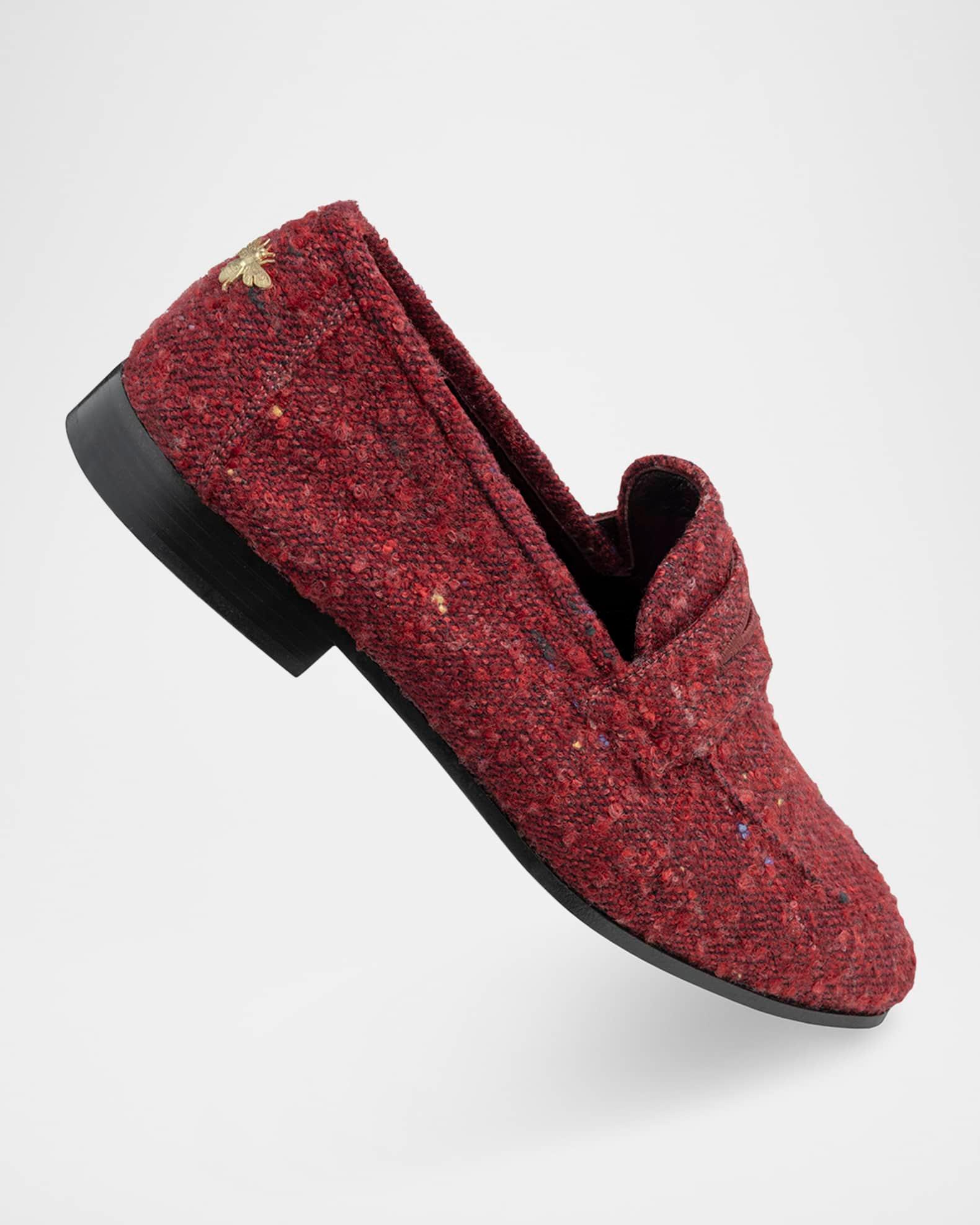 Needled Wooly Penny Loafers Product Image