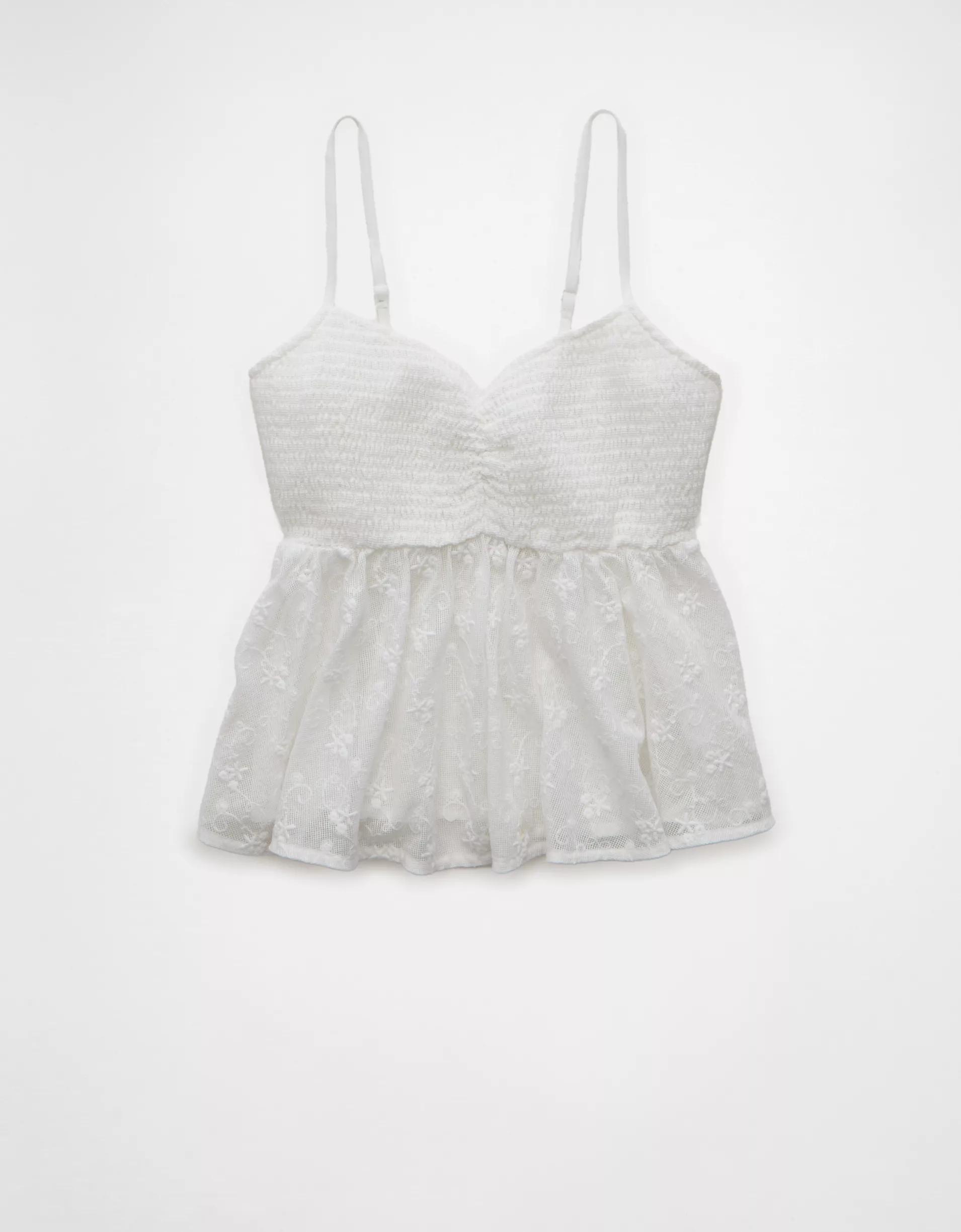 AE V-Neck Smocked Babydoll Cami Product Image