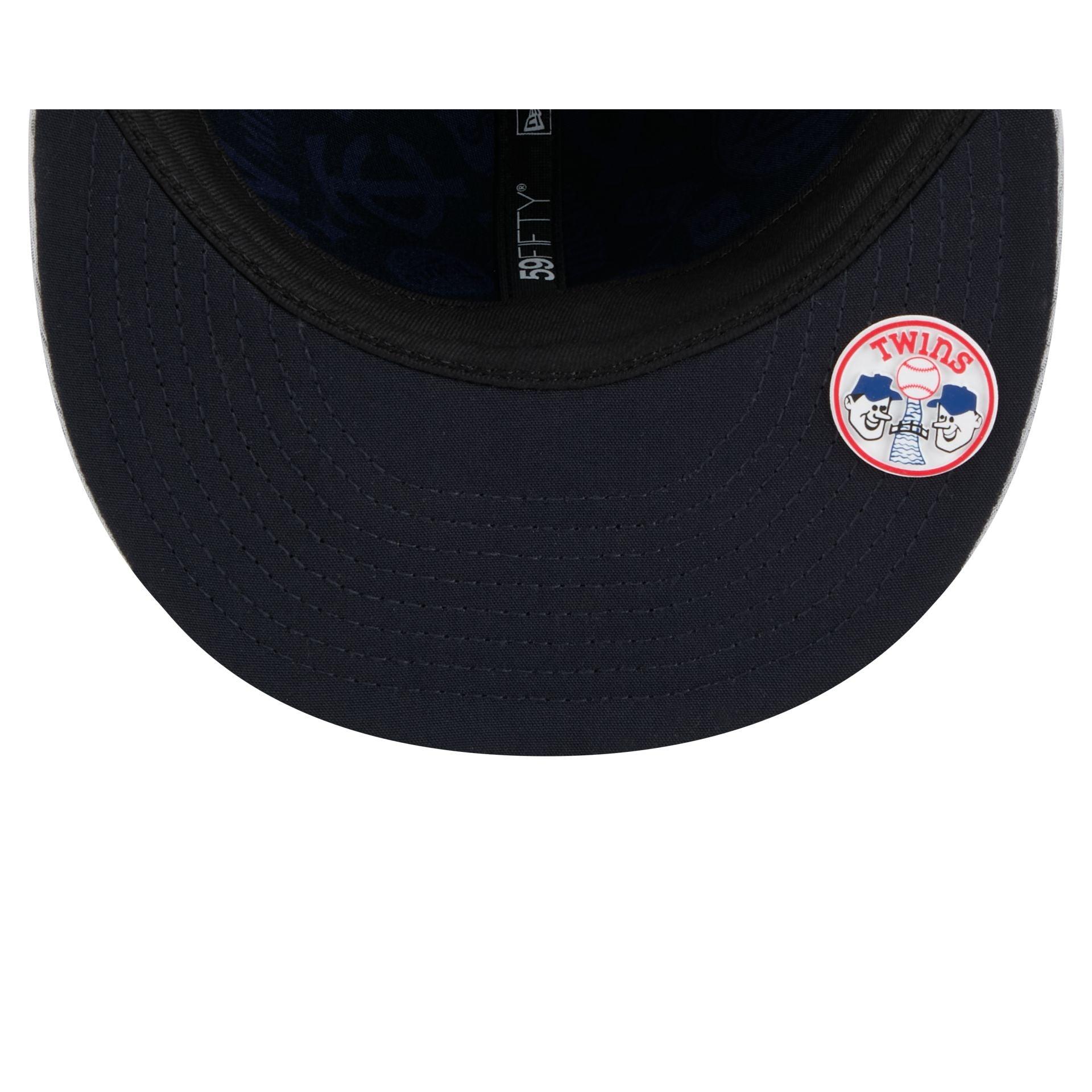 Minnesota Twins 2025 Clubhouse Gray 59FIFTY Fitted Hat Male Product Image