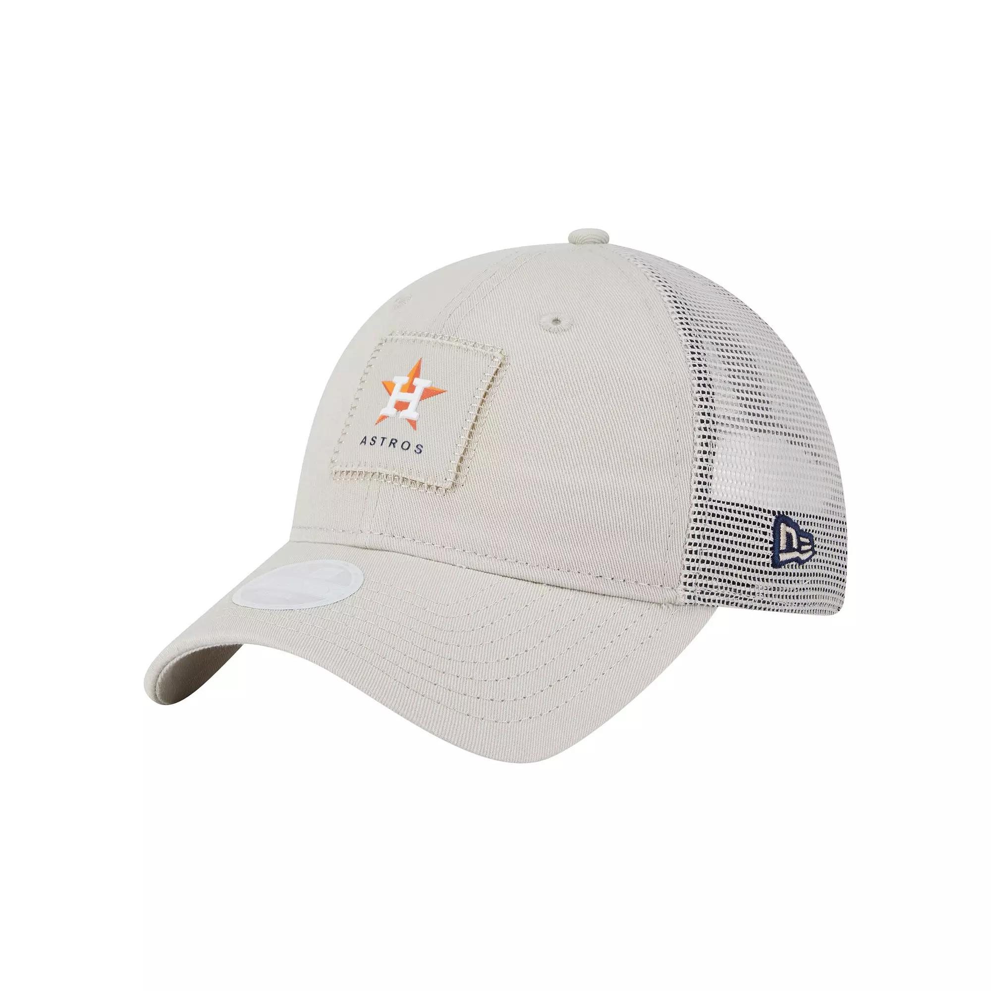 Women's New Era  Light Beige Houston Astros Square Stitch 9TWENTY Adjustable Hat, Lt Bei Product Image
