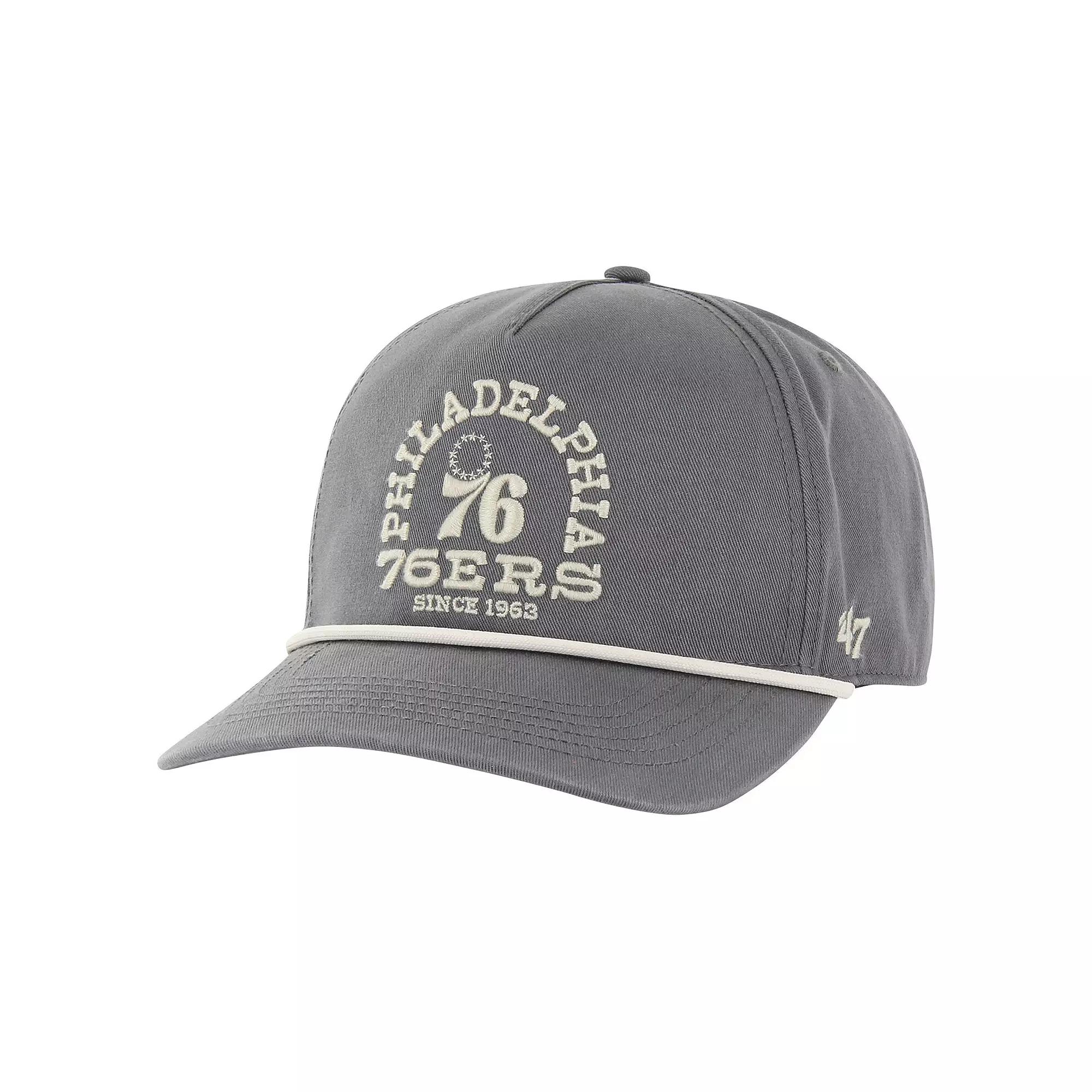 Men's '47 Charcoal Philadelphia 76ers Canyon Ranchero Hitch Adjustable Hat, 76r Charco Product Image