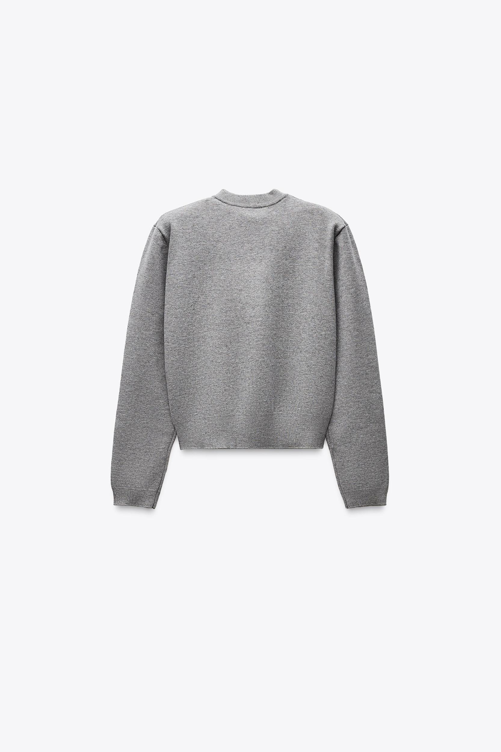 PLAIN KNIT SHOULDER PAD JACKET Product Image