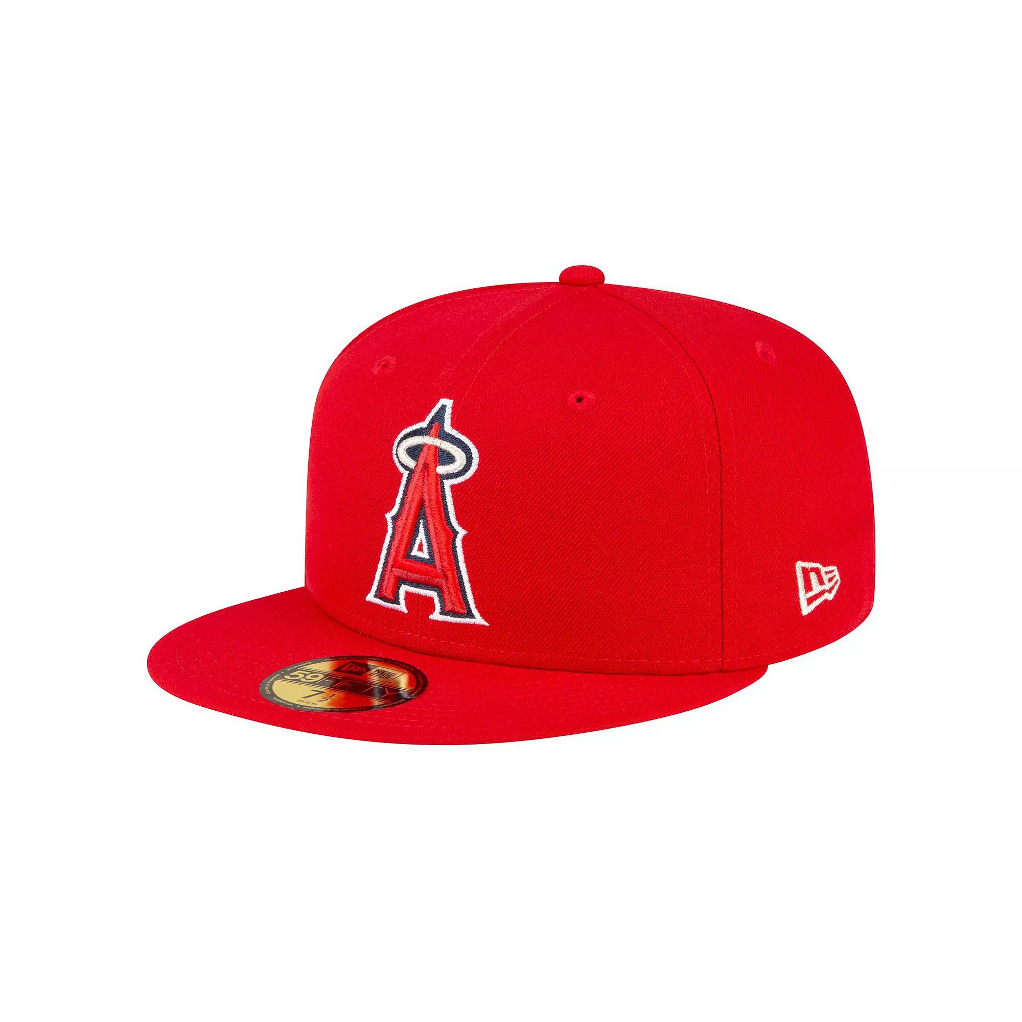 Men's New Era  Red Los Angeles Angels Game Authentic Collection On Field 59FIFTY Fitted Hat, Size: 6 7/8 Product Image