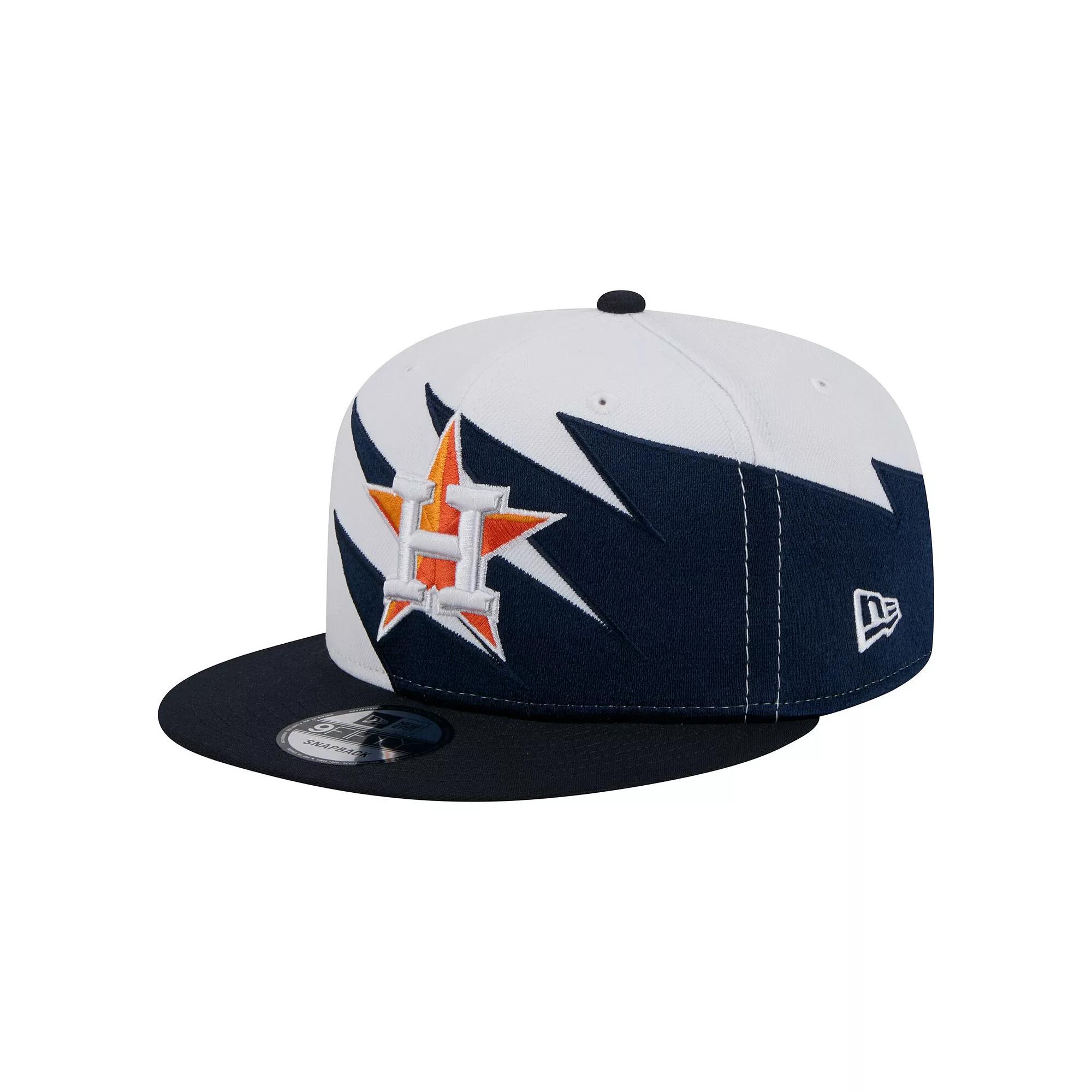 Men's New Era Navy/White Houston Astros Jagged 9FIFTY Snapback Hat, Blue Product Image