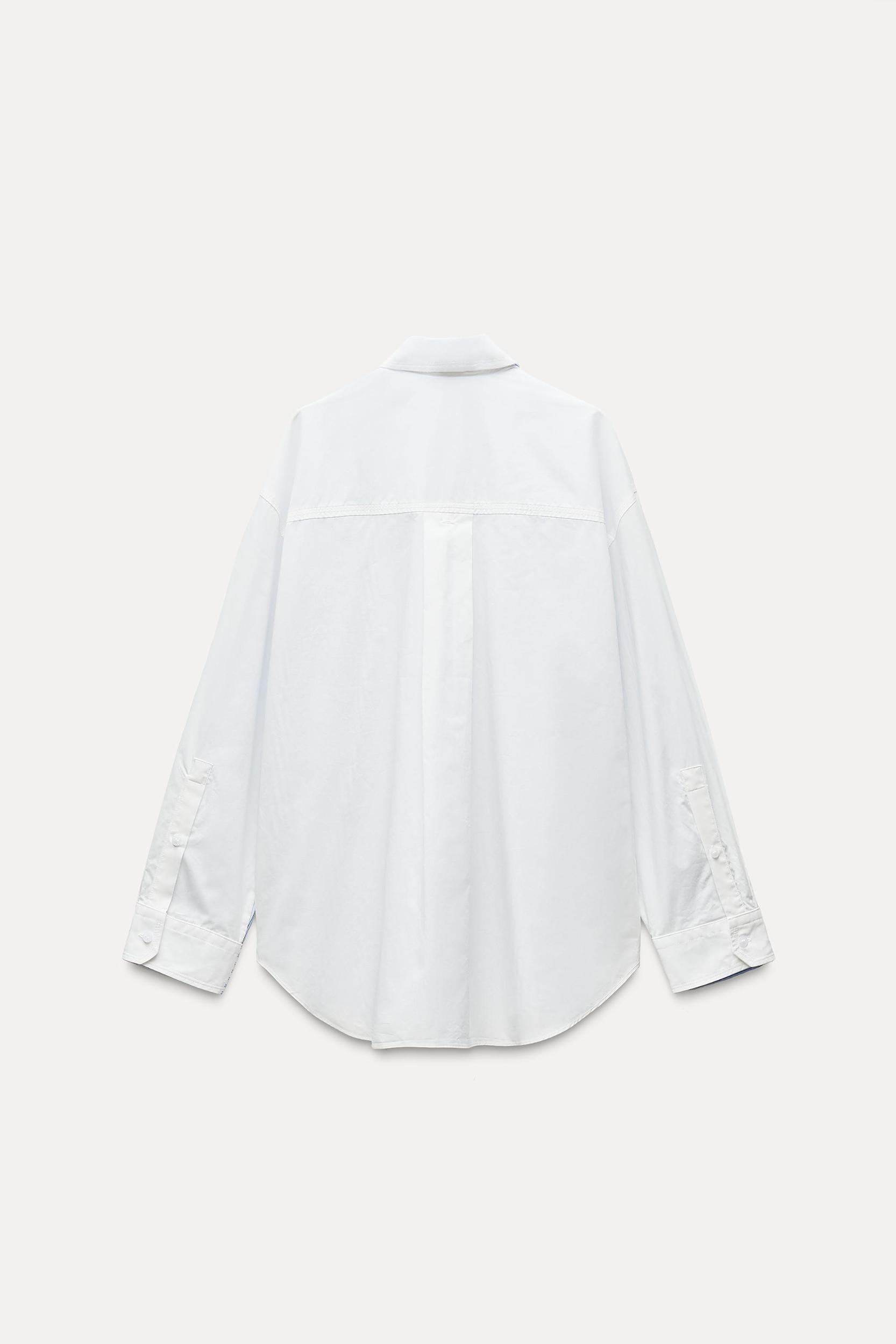 OVERSIZED STRIPED POPLIN SHIRT Product Image