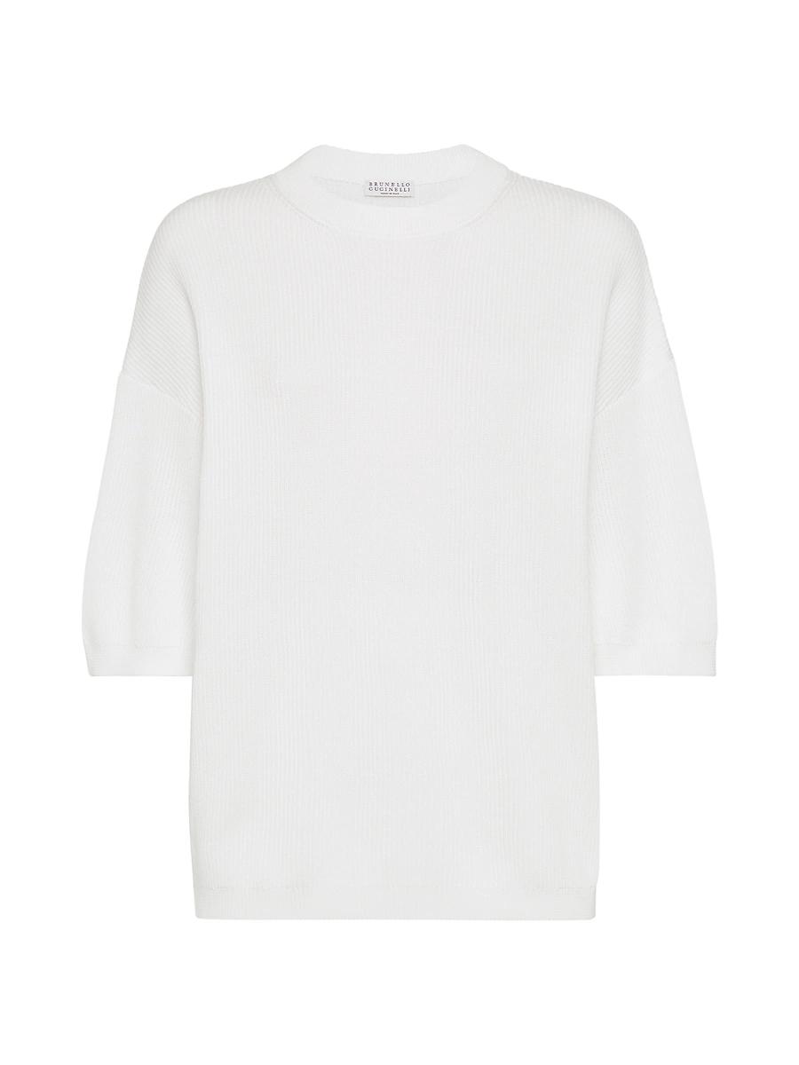 Womens Cotton English Rib Sweater Product Image