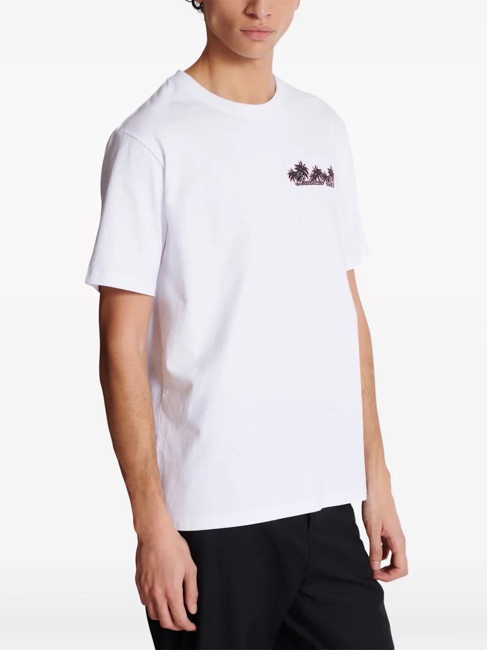 Club-print cotton T-shirt Product Image