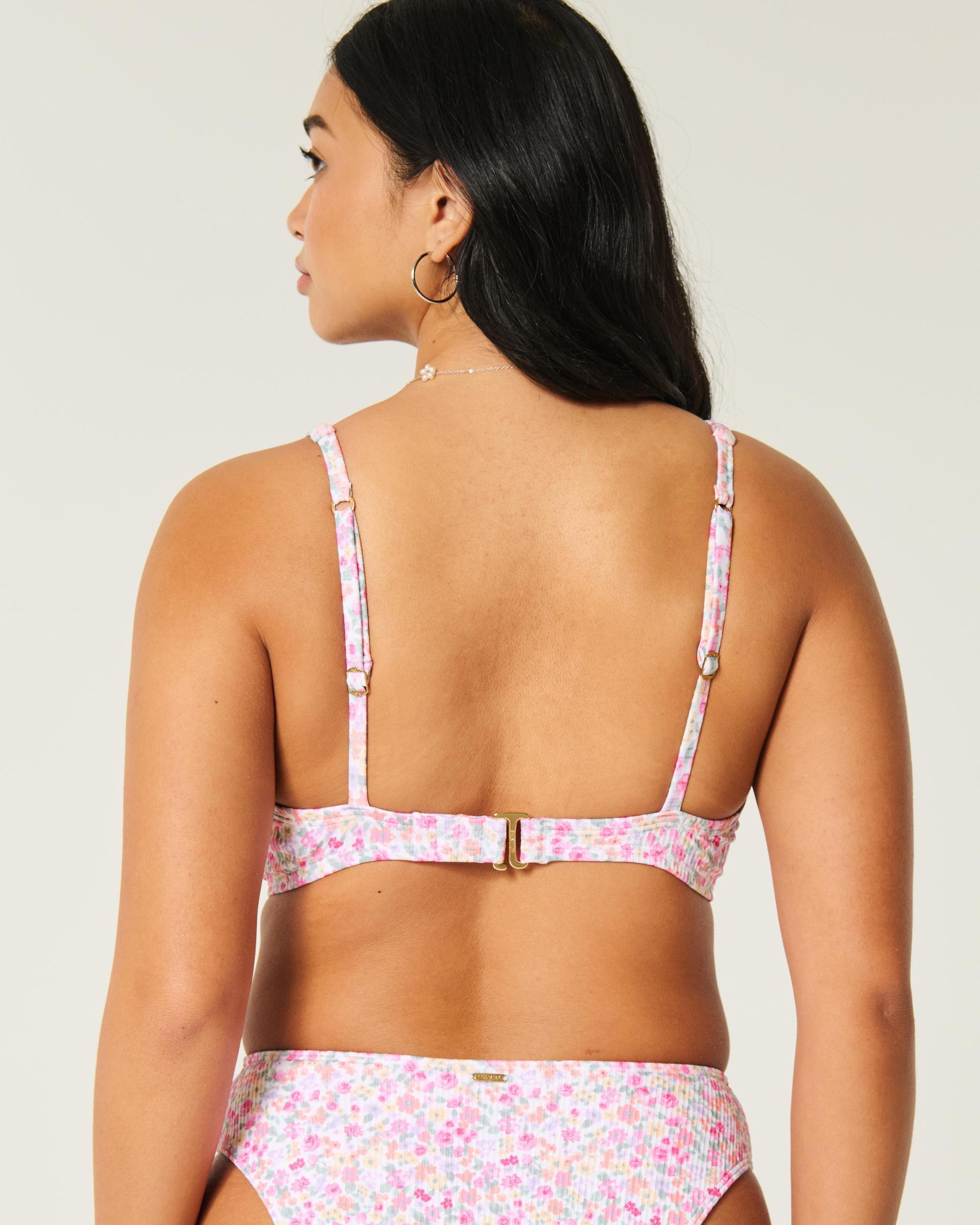 Curvy High Apex Ribbed Underwire Bikini Top Product Image