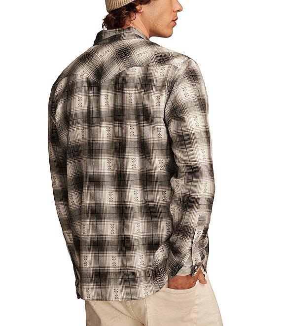 Lucky Brand Plaid Dobby Western Long Sleeve Shirt Product Image