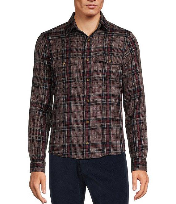 Rowm Long Sleeve Jaspe Large Plaid Button Down Sport Shirt Product Image