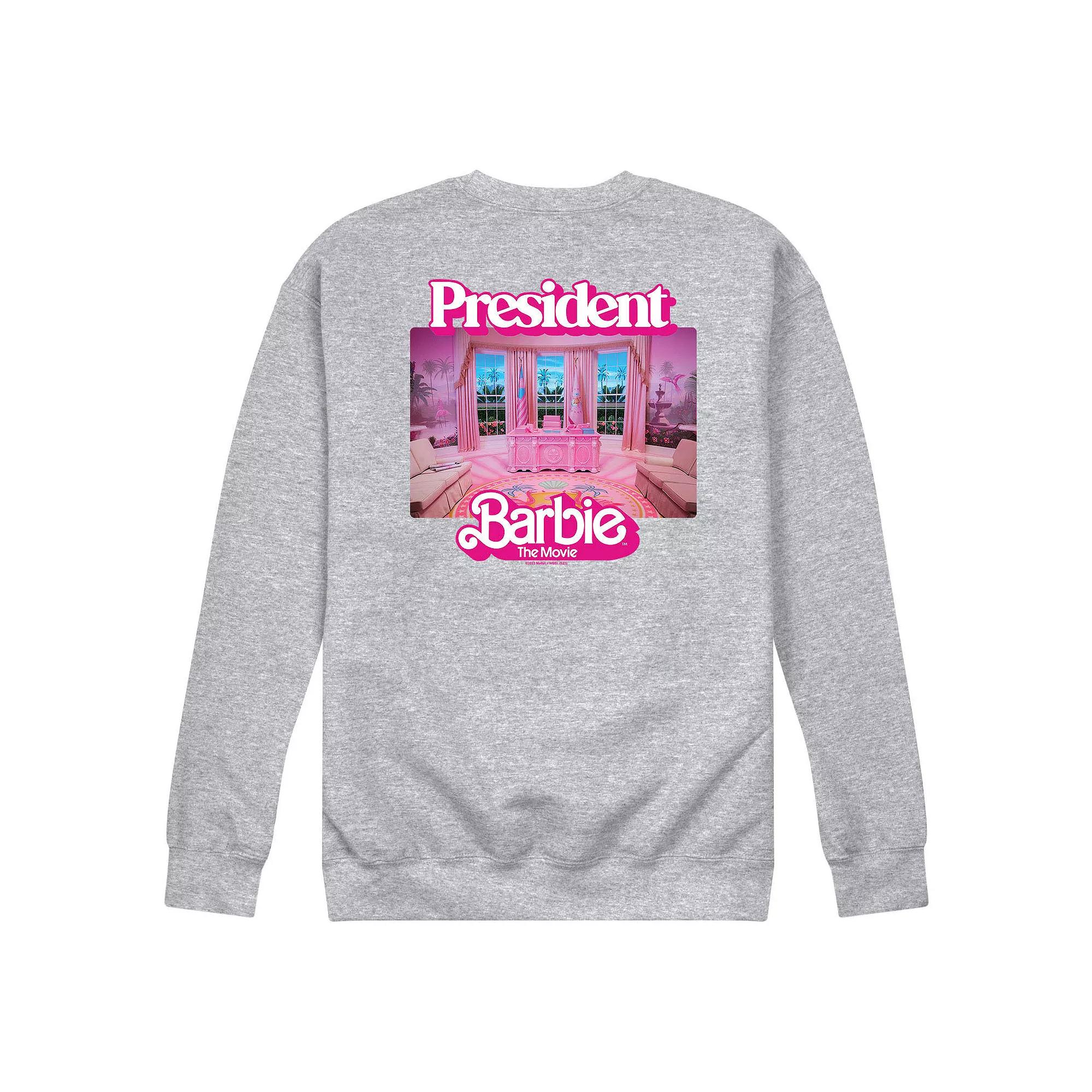 Men's Barbie™ The Movie President Barbie Fleece Sweatshirt,  Product Image