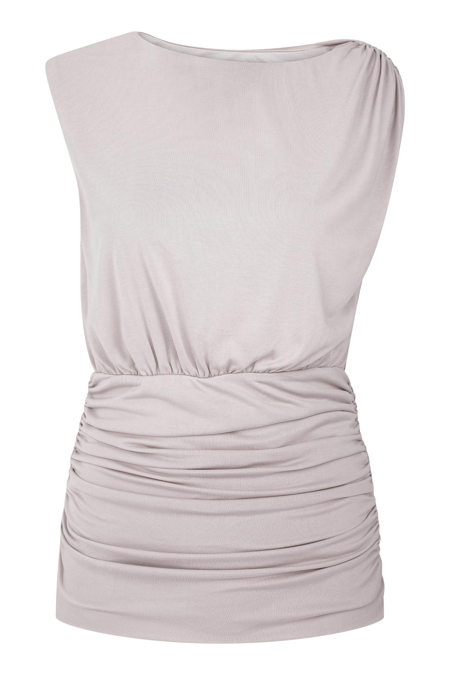 Anthony Short Sleeve Top - Taupe Product Image