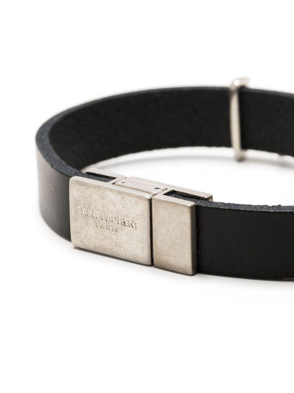 leather logo-plaque bracelet  Product Image