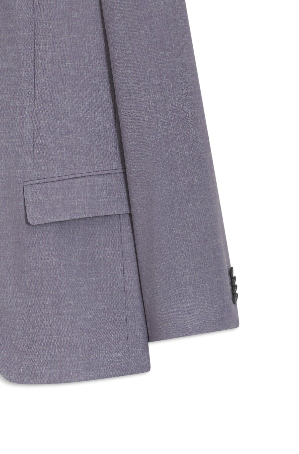 Two-piece slim-fit suit in micro-patterned cloth Product Image