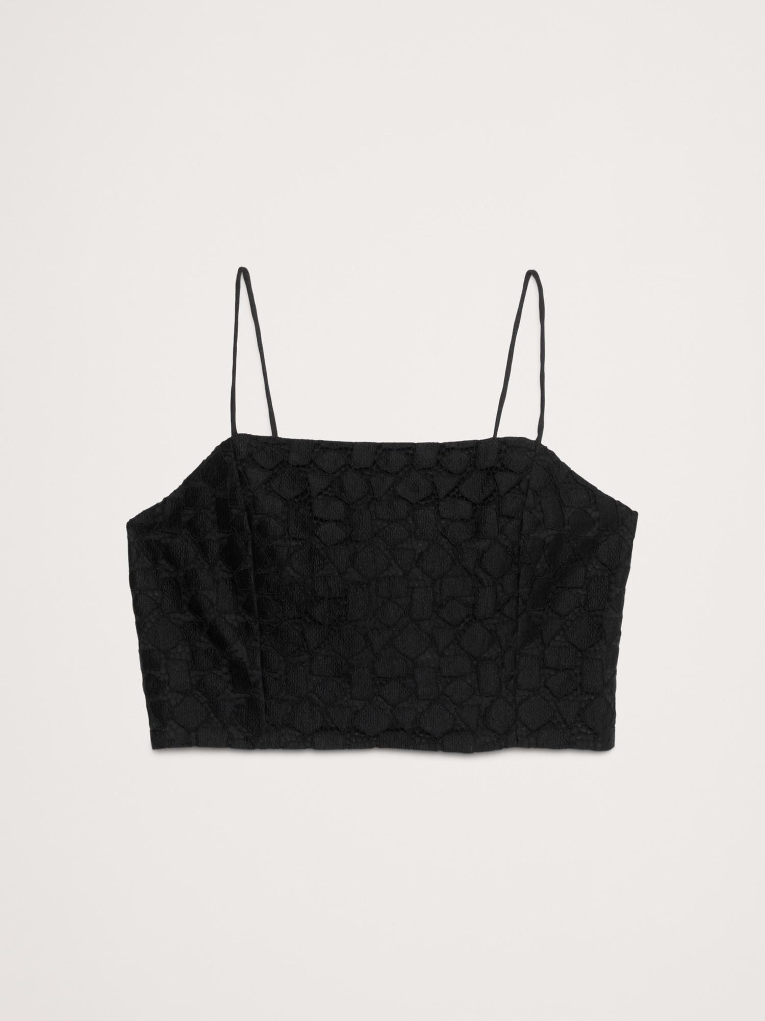 Strappy Geo Lace Cropped Top Product Image