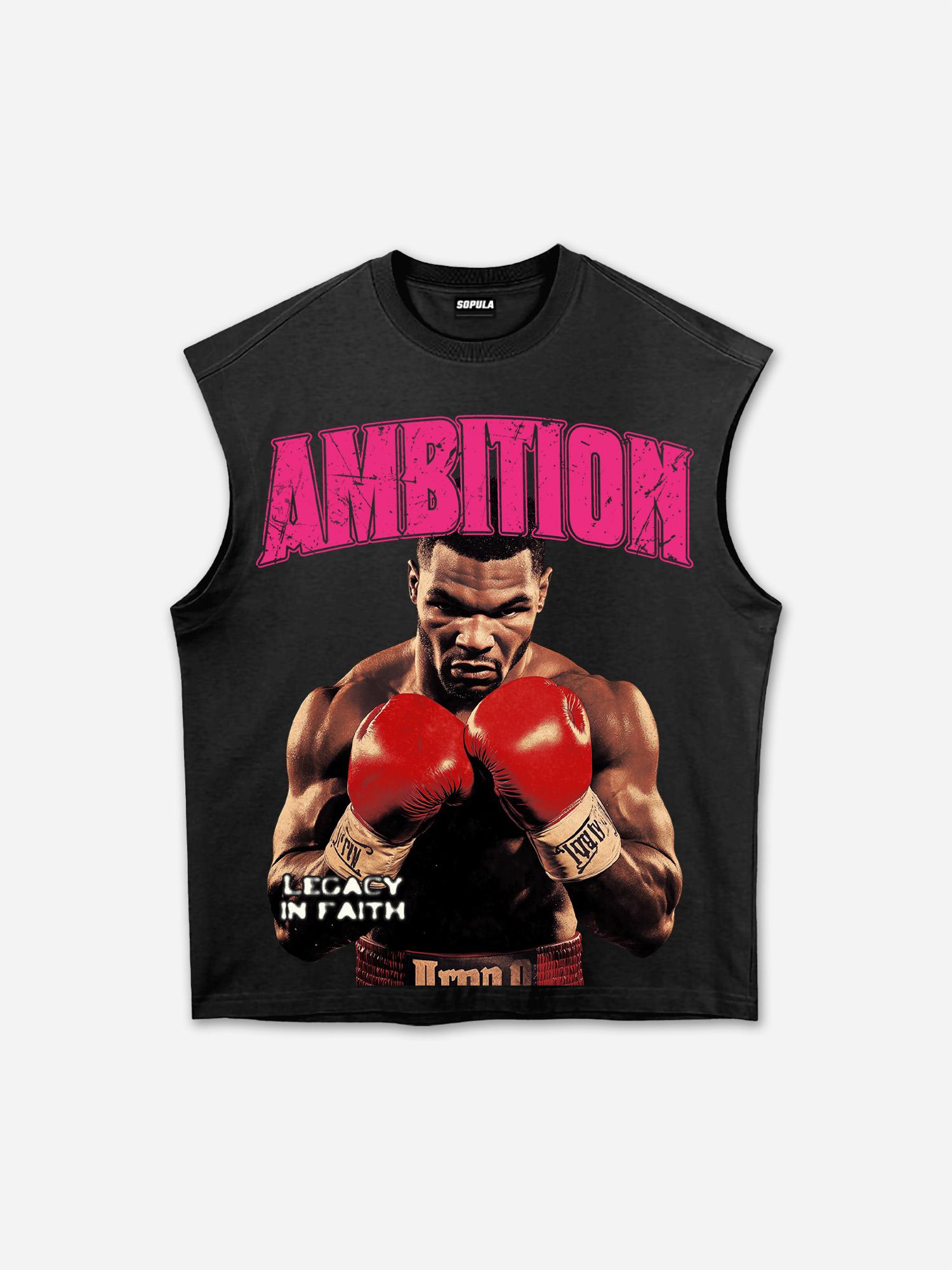 Ambition Legendary Boxer Portrait Graphic Cotton Tank Top Product Image