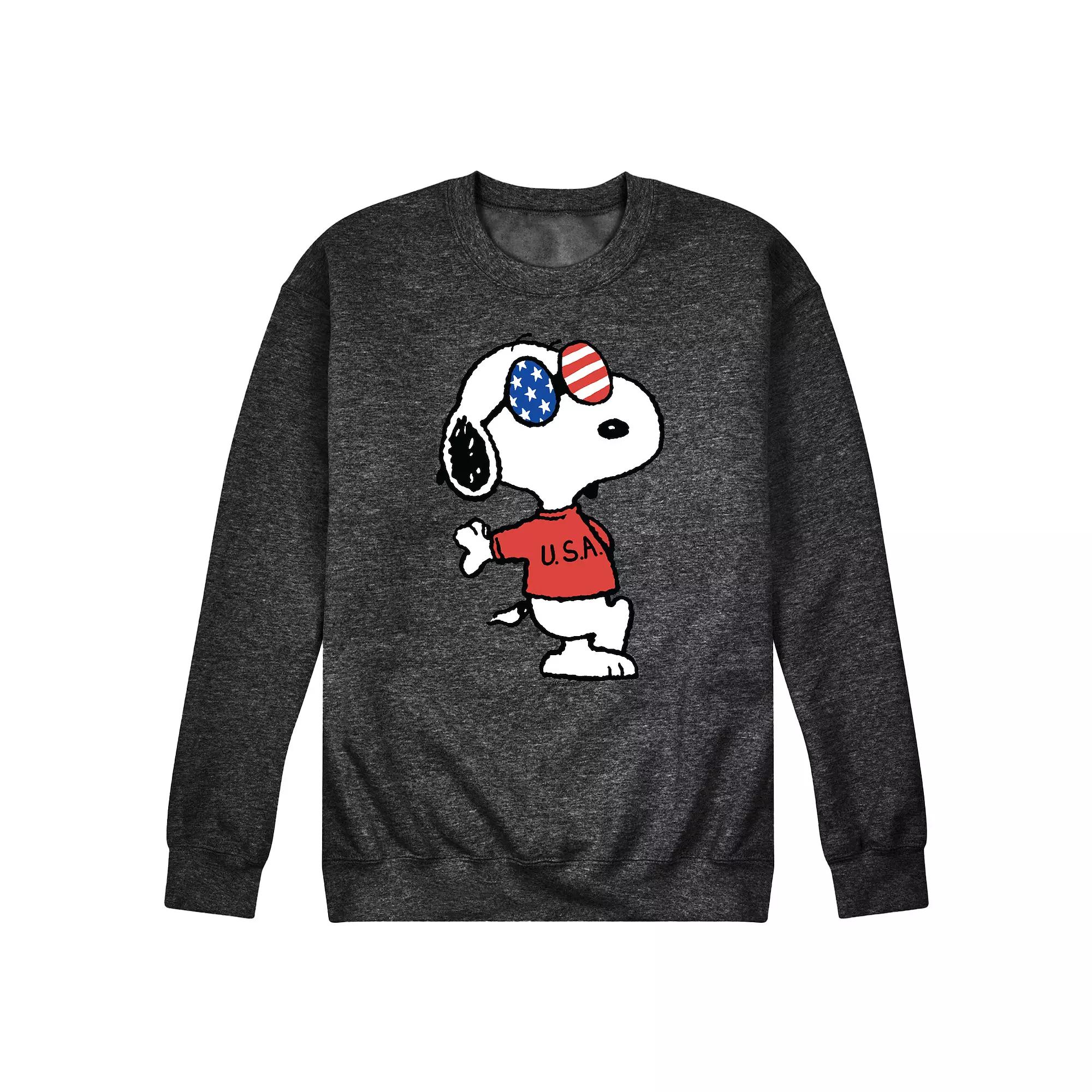 Men's Peanuts Snoopy Americana Graphic Sweatshirt,  Product Image