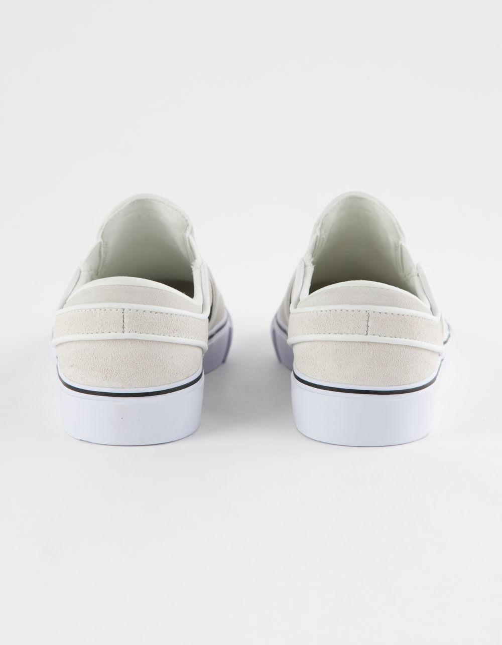 NIKE SB Janoski+ Slip-On Skate Shoes - WHT/BLK Product Image