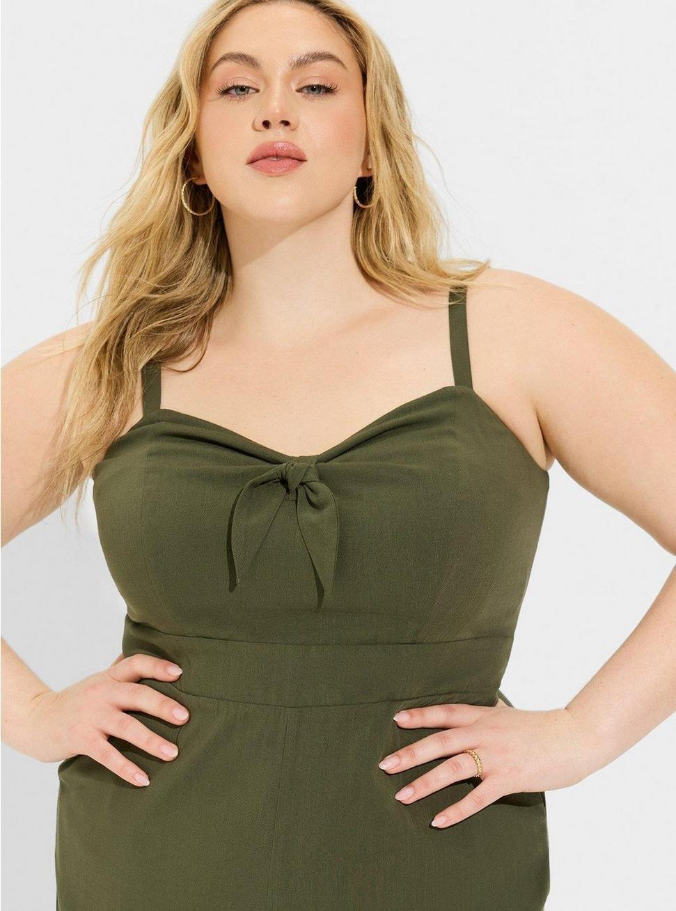 Rayon Slub Tie-Front Jumpsuit Product Image