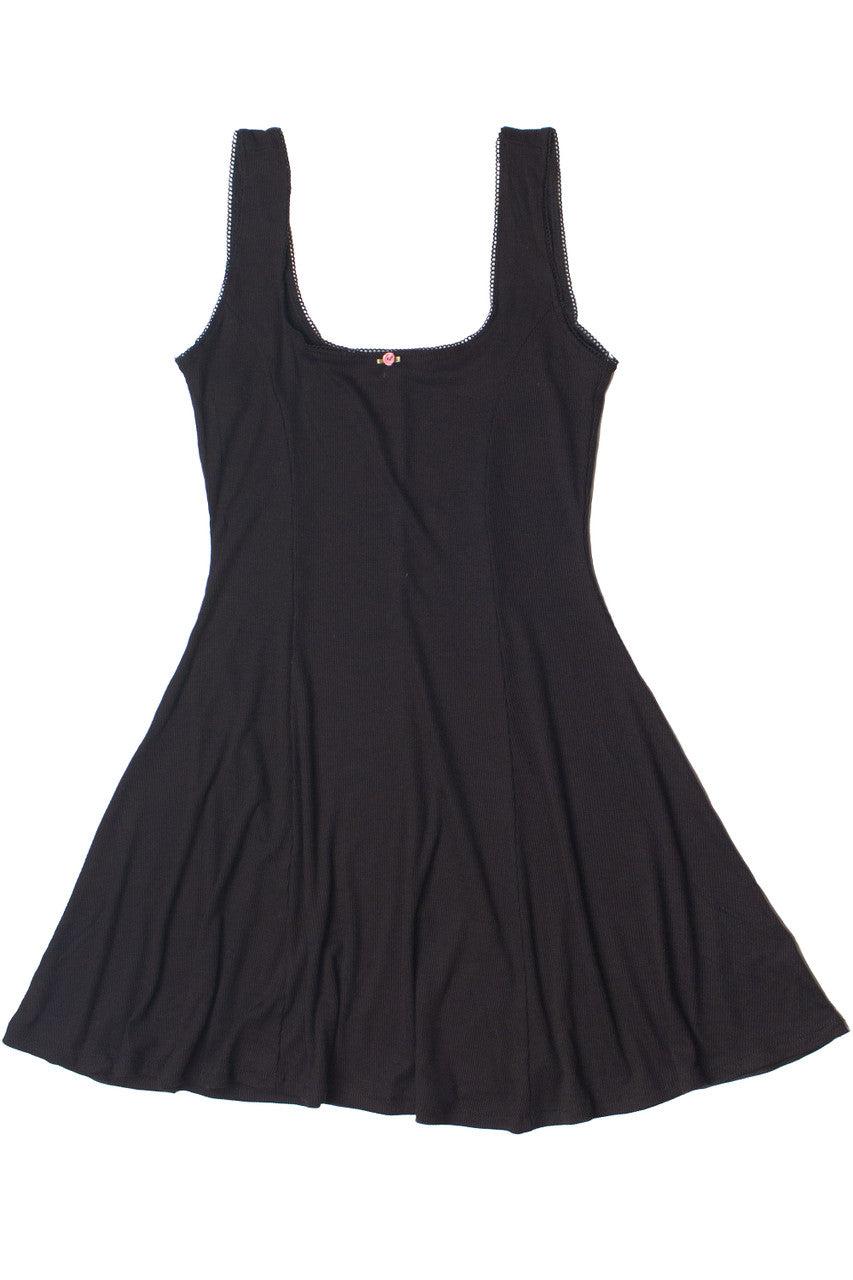 Ribbed Rose Bud Skater Dress Product Image